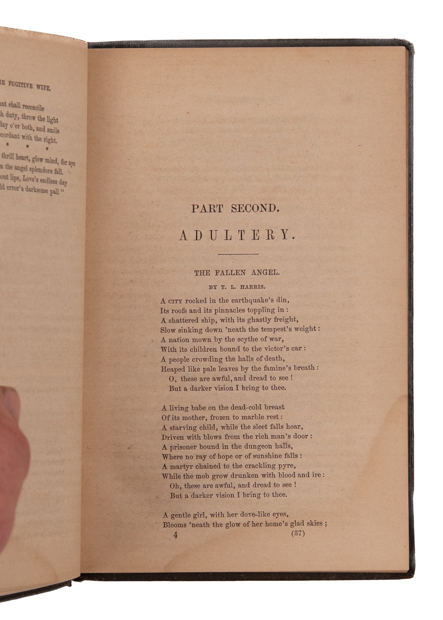 1861 THE FUGITIVE WIFE. Slave Laws Rightly Applied to Women Abused or Enslaved by Husbands.