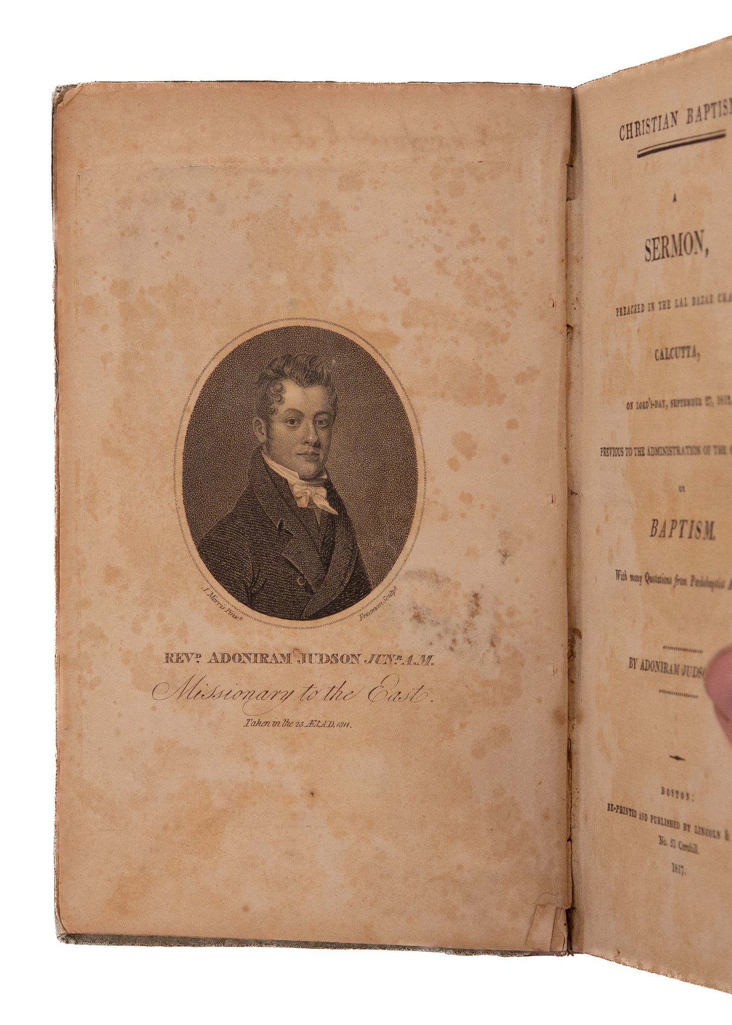 1812 ADONIRAM JUDSON &c. Sammelband of Five Important Early American Missionary Publications.
