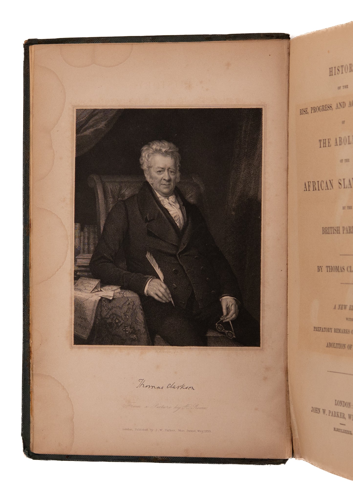 1839 THOMAS CLARKSON. History of the Abolition of the African Slave Trade. Rare Illustrated Edition.