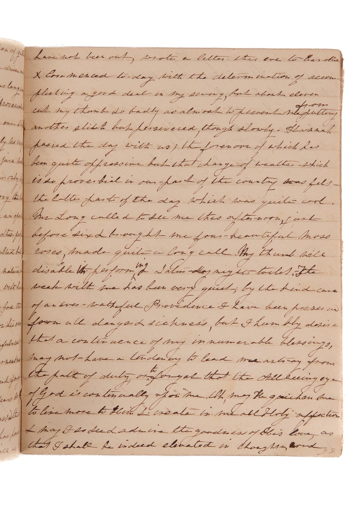 1837 PORTSMOUTH NH DIARY. Religious Revival, Syphilis, Evil of Drink, Cigars, and Novels, &c.