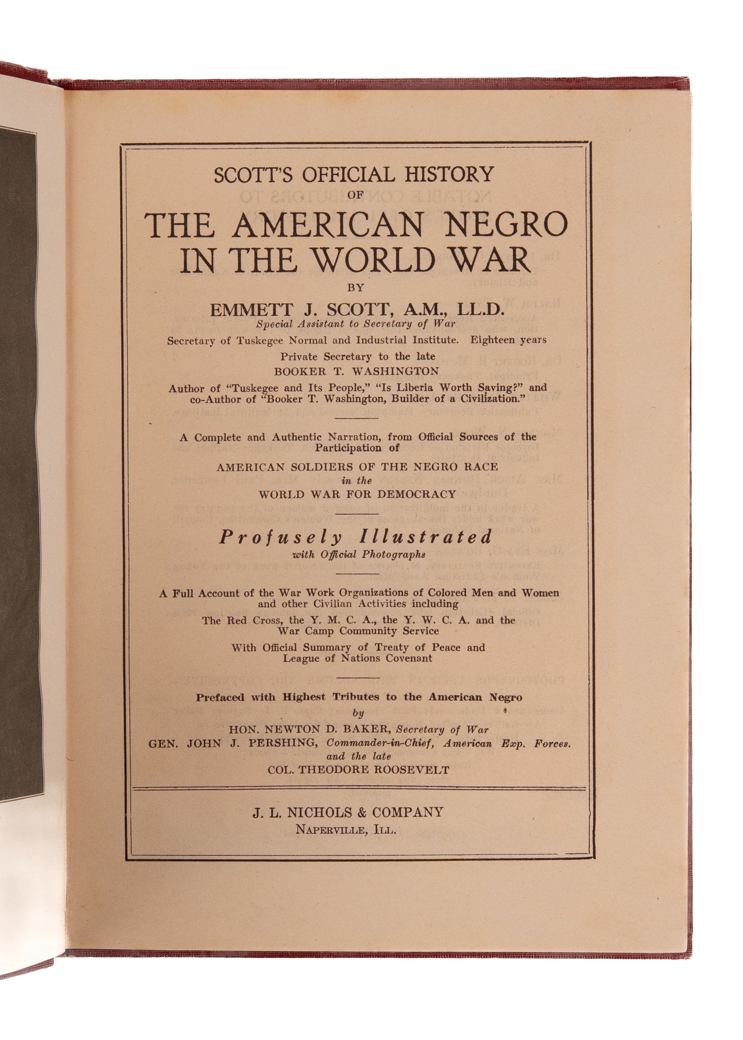 1919 NEGRO TROOPS WWI. Very Fine Salesman's Sample for Scott's Official History of Negro Soldiers
