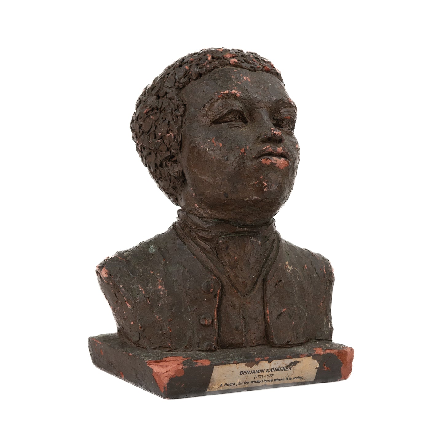 1731-1806 BENJAMIN BANNEKER. Attractive Bust of Early Black Naturalist and Landowner.