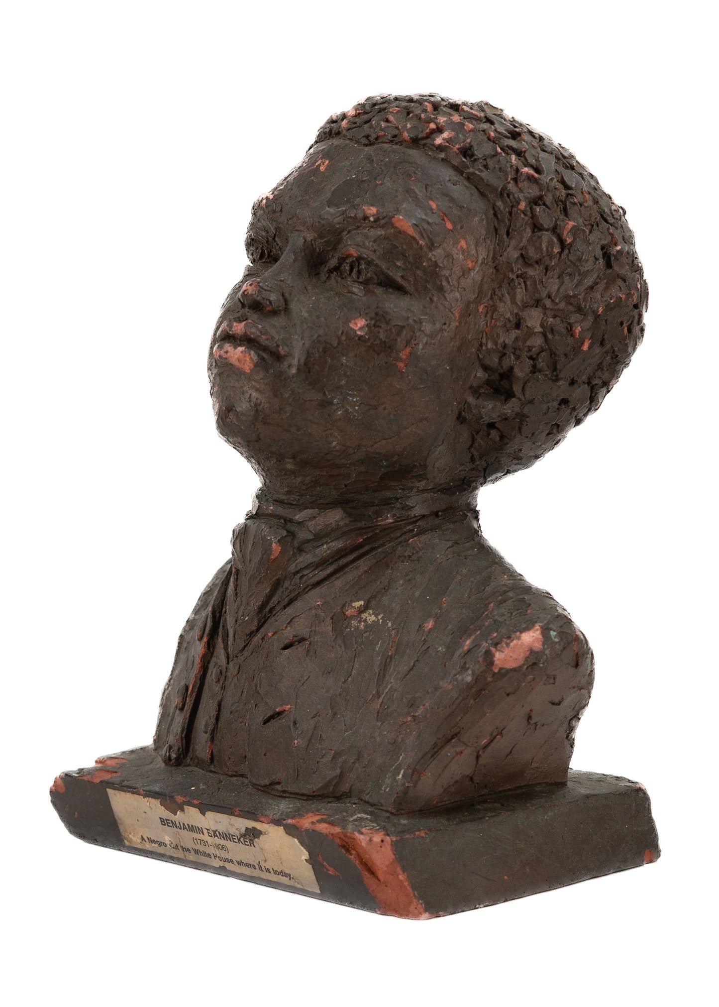 1731-1806 BENJAMIN BANNEKER. Attractive Bust of Early Black Naturalist and Landowner.