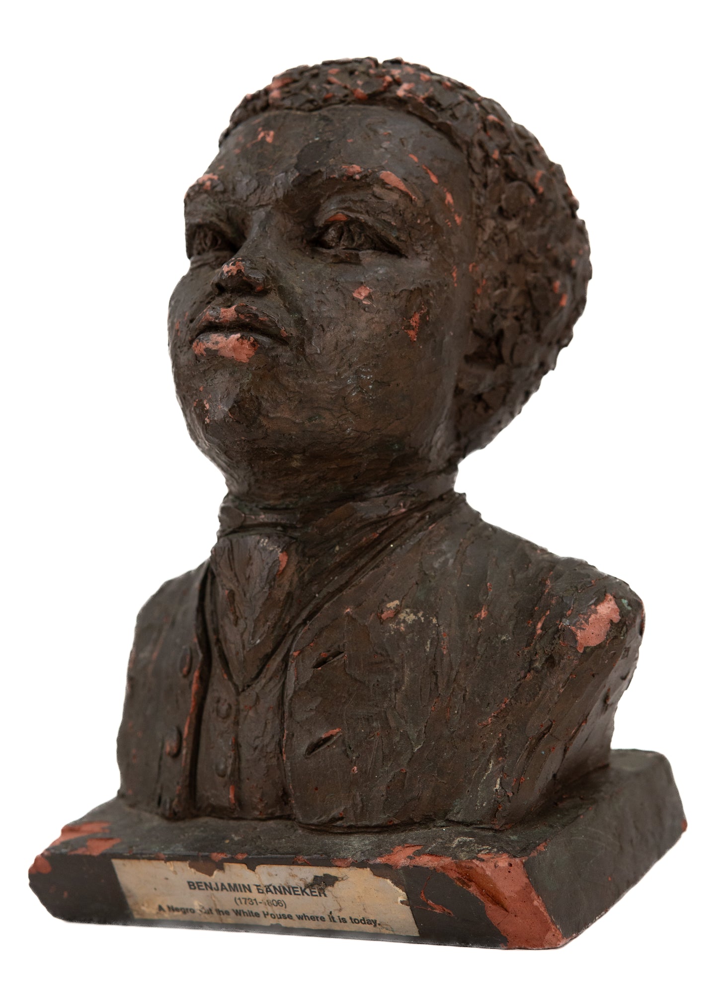 1731-1806 BENJAMIN BANNEKER. Attractive Bust of Early Black Naturalist and Landowner.