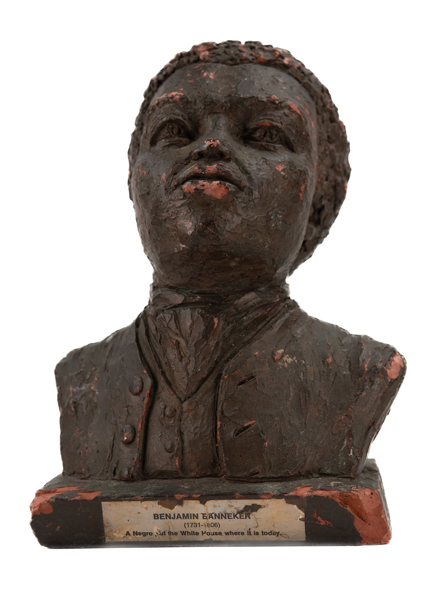 1731-1806 BENJAMIN BANNEKER. Attractive Bust of Early Black Naturalist and Landowner.