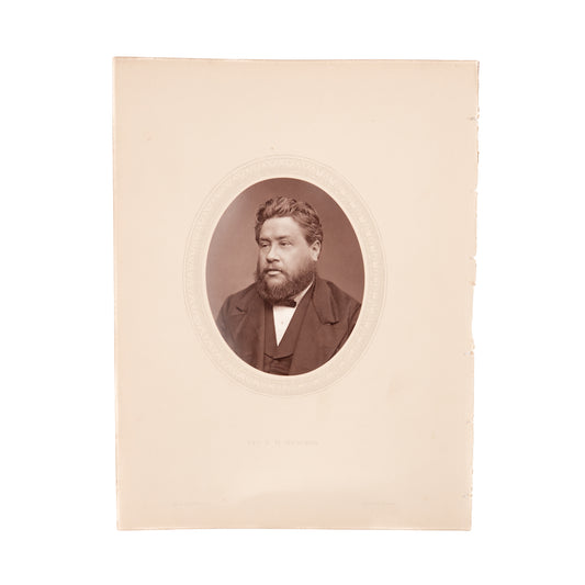 1880 C. H. SPURGEON. One of the Finest Photographs Ever Produced of the Prince of Preachers.