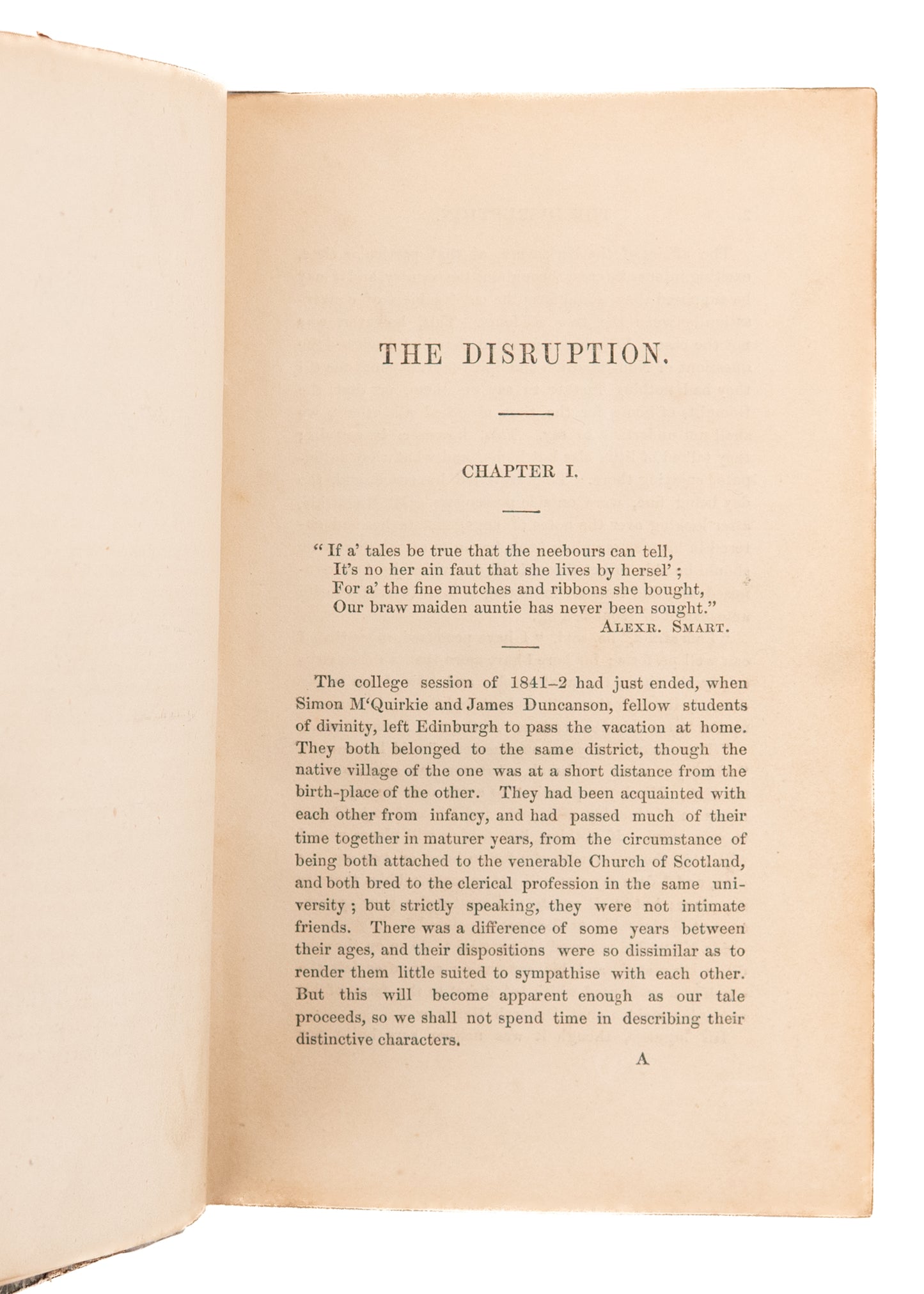 1846 SCOTTISH PRESBYTERIAN. Rare Satirical Novel on the Great Disruption - Chalmers, M'Cheyne, &c.