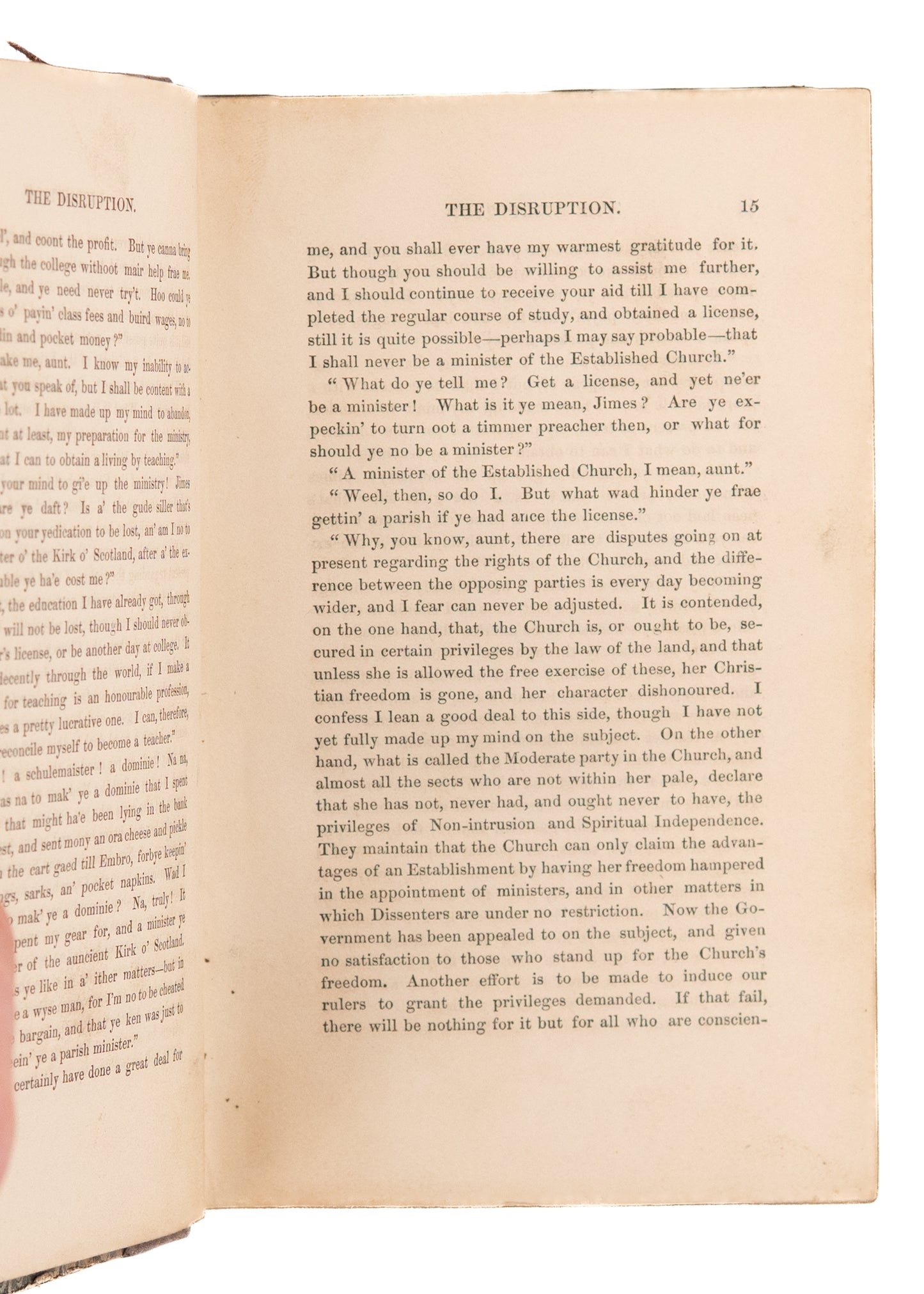 1846 SCOTTISH PRESBYTERIAN. Rare Satirical Novel on the Great Disruption - Chalmers, M'Cheyne, &c.