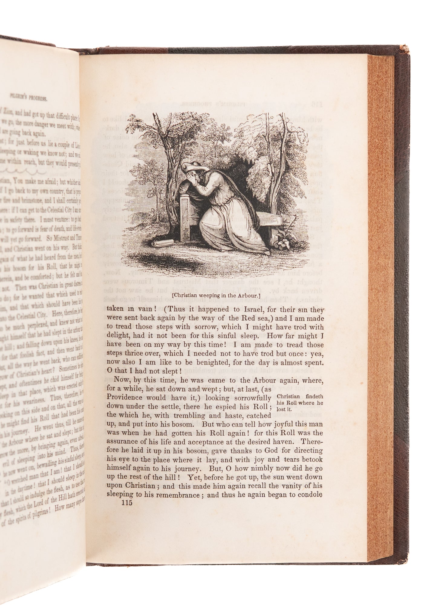 1837 JOHN BUNYAN. Superb Pilgrim's Progress with Fifty Illustrations & Fine Leather Binding.