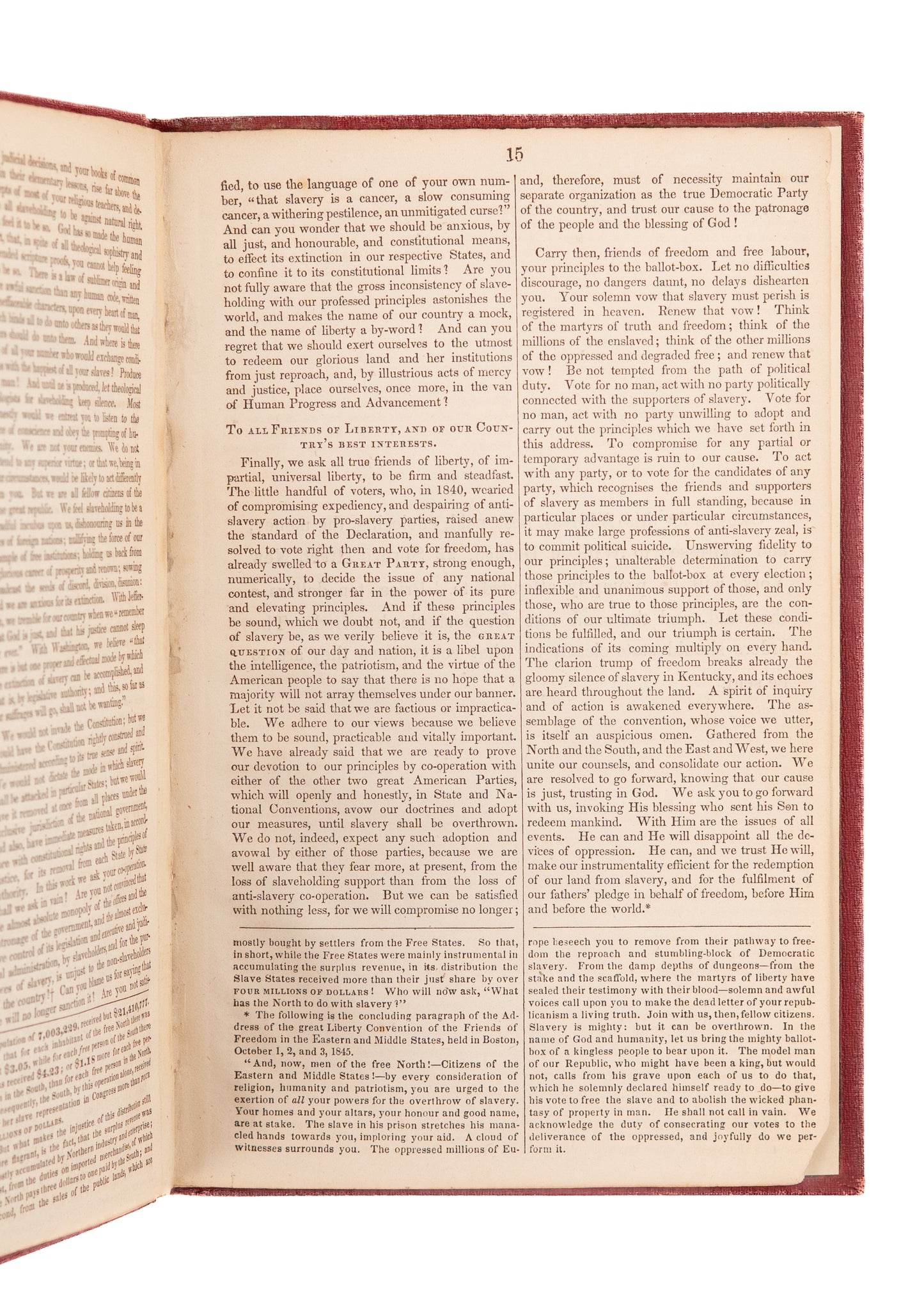 1845 SLAVERY - ULYSSES S. GRANT. Rare Anti-Slavery Society Speech Owned by Civil War General & American President