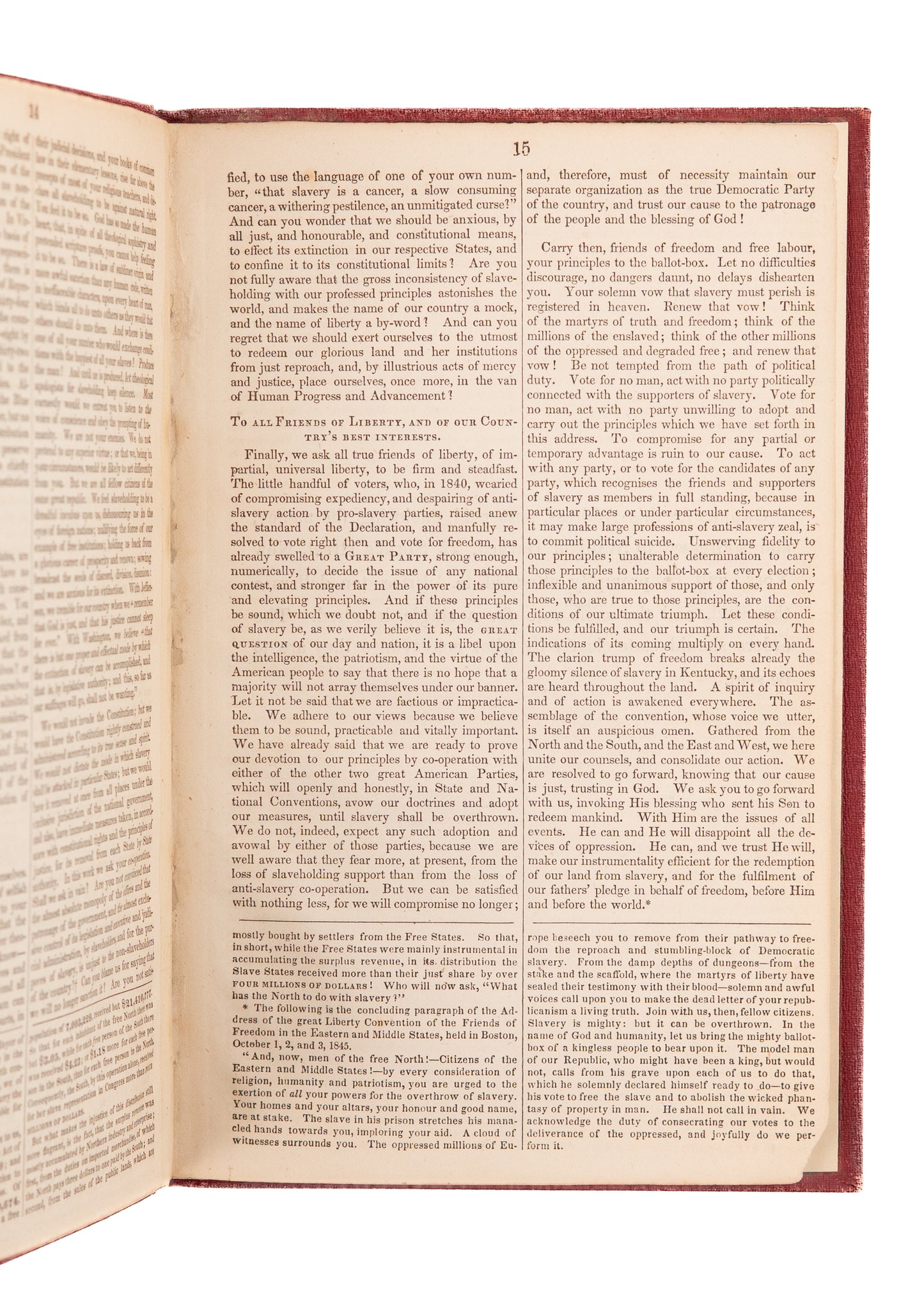 1845 SLAVERY - ULYSSES S. GRANT. Rare Anti-Slavery Society Speech Owned by Civil War General & American President