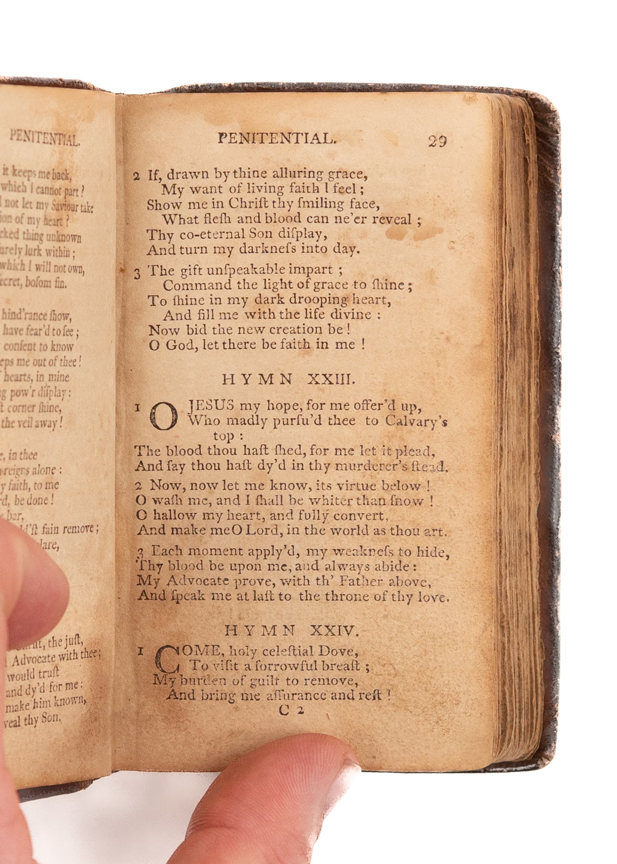 1805 FRANCIS ASBURY et al. The Methodist Pocket Hymn-Book. Rare Second Great Awakening Survivor.