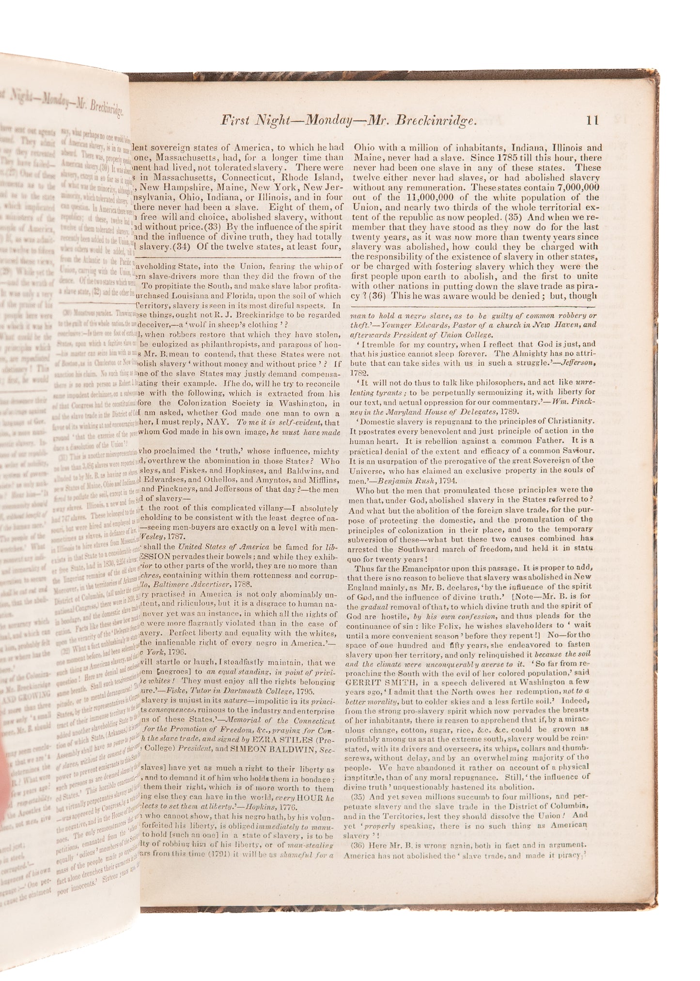 1836 WILLIAM LLOYD GARRISON. Scathing Rebuke of "Moderate" Clergy on Issue of Slavery.