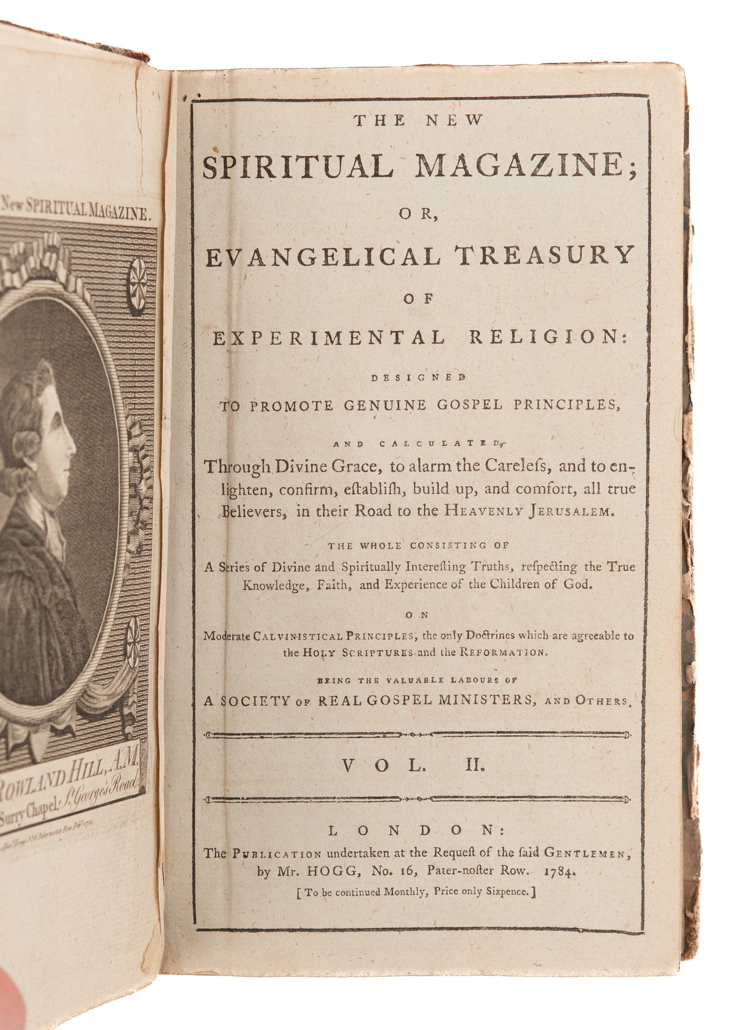 1784 THE SPIRITUAL MAGAZINE. Entire Year of the Main Calvinistic Great Awakening Periodical.