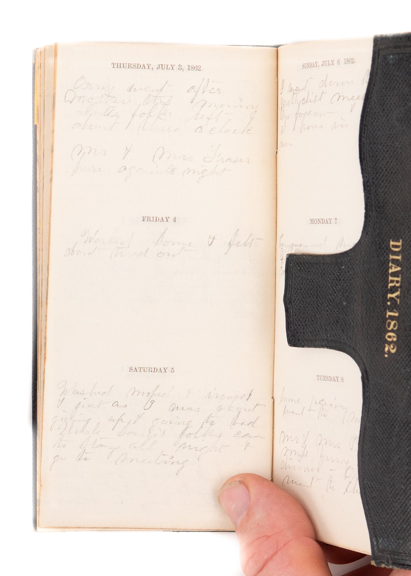 1862 & 1865 CIVIL WAR DIARIES. Cuyahoga County, Ohio Farmers - Soldiers' Aid Society, Lincoln's Funeral.