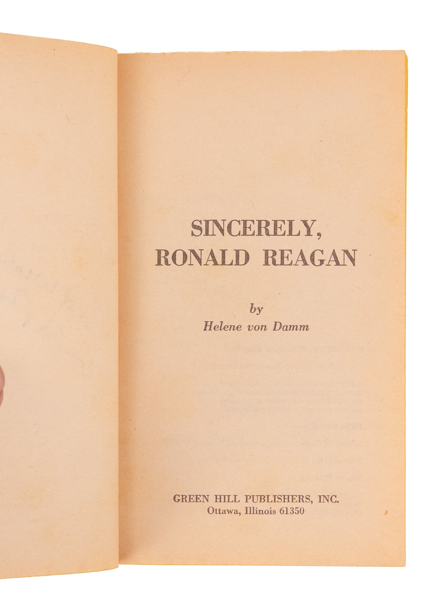 1976 RONALD REAGAN. Sincerely, Ronald Reagan. First Edition, Signed w/Campaign Extras.