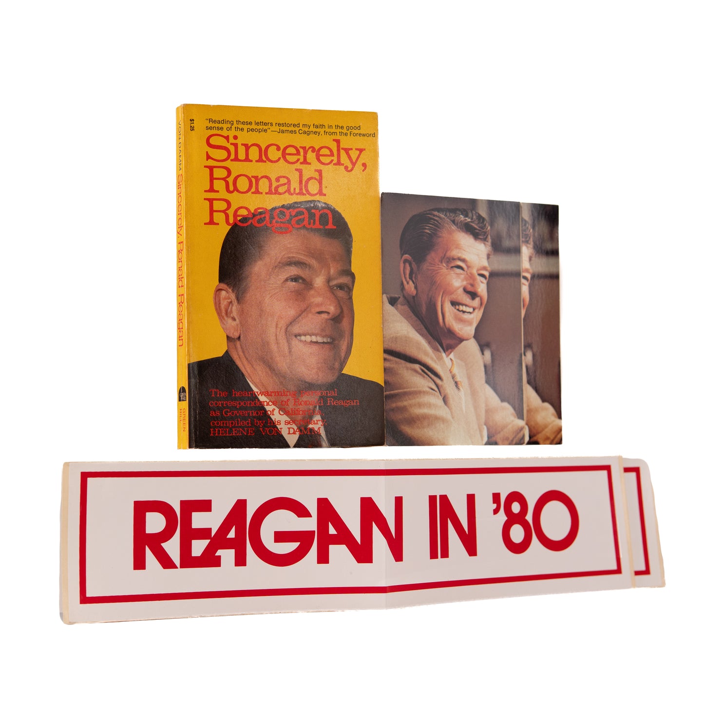 1976 RONALD REAGAN. Sincerely, Ronald Reagan. First Edition, Signed w/Campaign Extras.