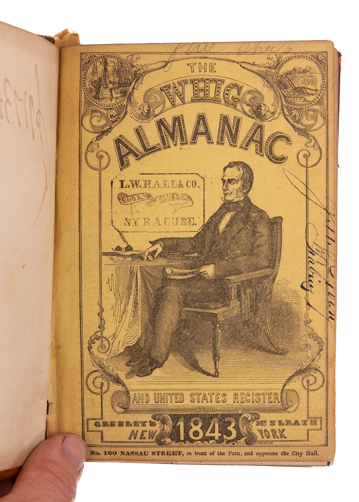 1843-1852 THE WHIG ALMANAC. Excellent Maps and Content on Oregon, Texas, Tariffs and Protectionism, &c.