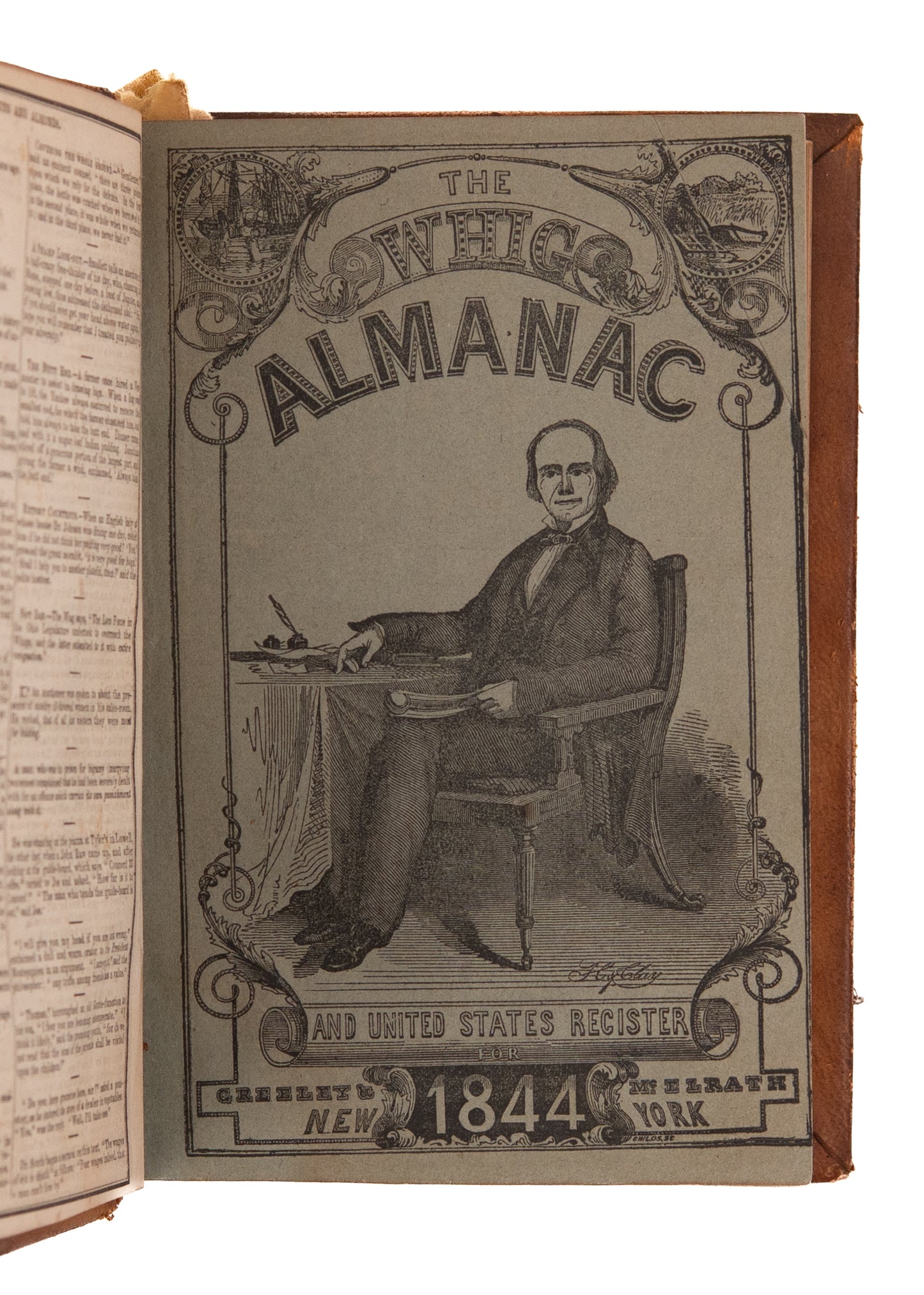 1843-1852 THE WHIG ALMANAC. Excellent Maps and Content on Oregon, Texas, Tariffs and Protectionism, &c.