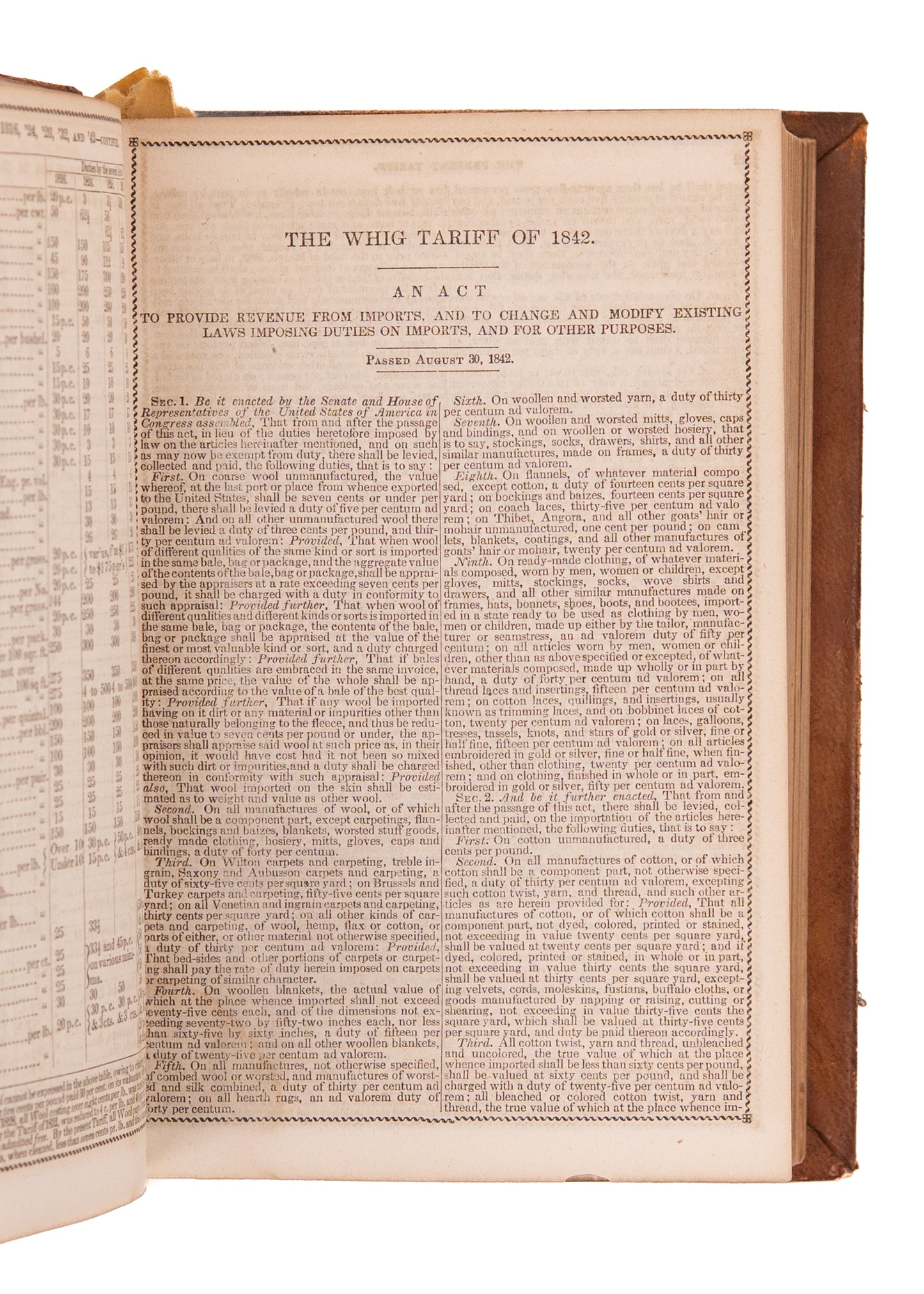 1843-1852 THE WHIG ALMANAC. Excellent Maps and Content on Oregon, Texas, Tariffs and Protectionism, &c.