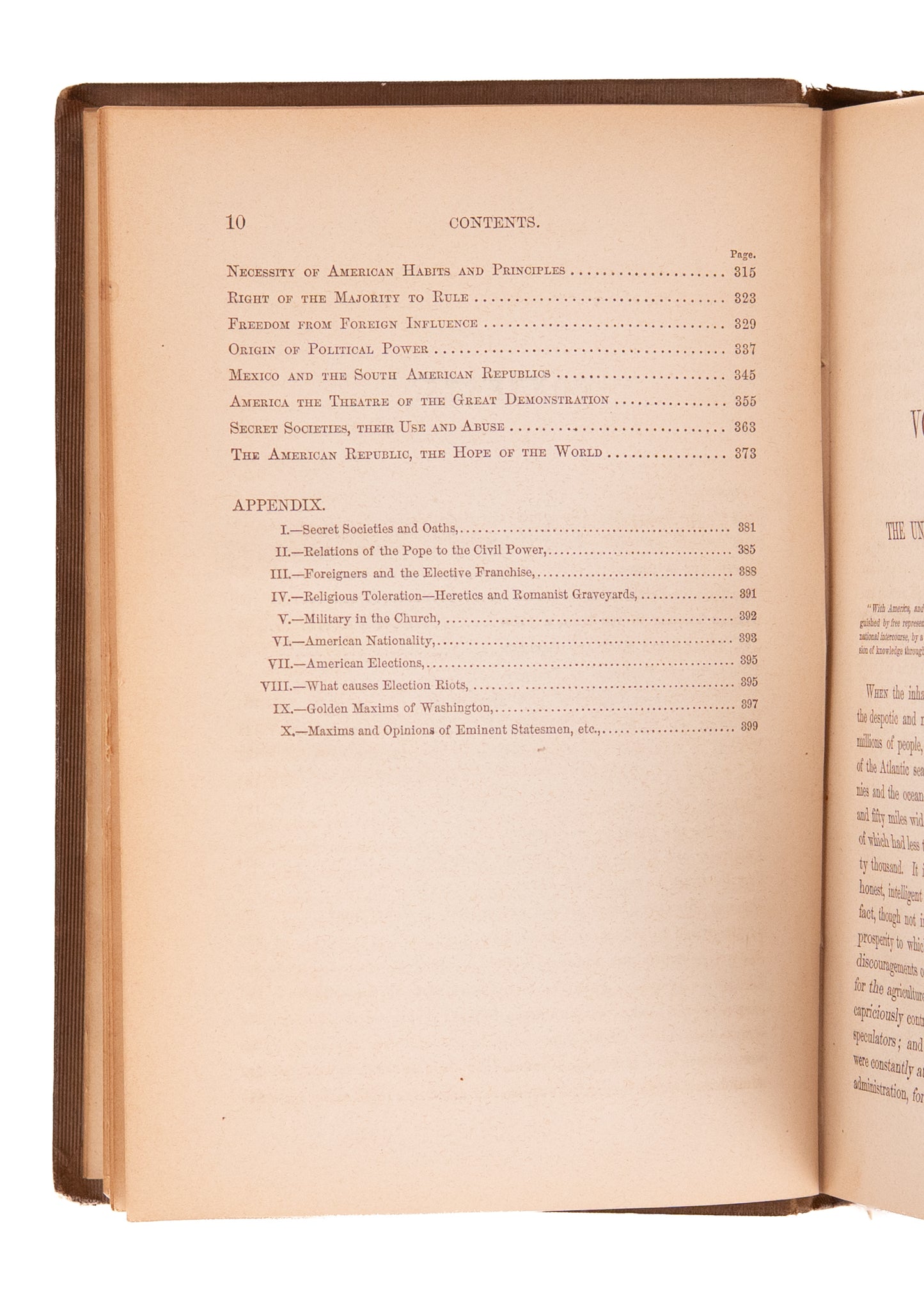 1855 A KNOW-NOTHING MANIFESTO. Rare Nativist Work Against Emigrant Suffrage, Catholics, and Naturalization.