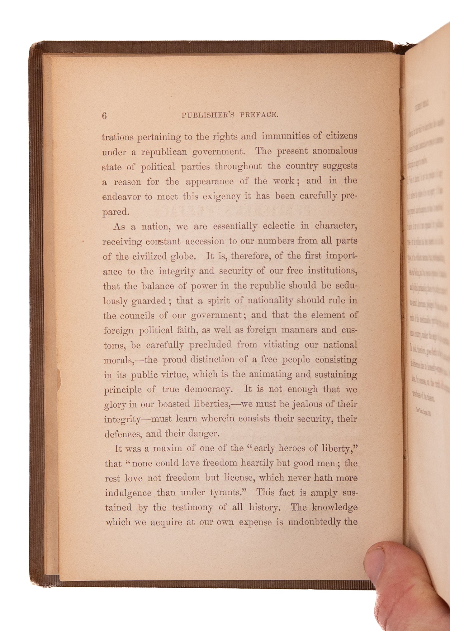 1855 A KNOW-NOTHING MANIFESTO. Rare Nativist Work Against Emigrant Suffrage, Catholics, and Naturalization.