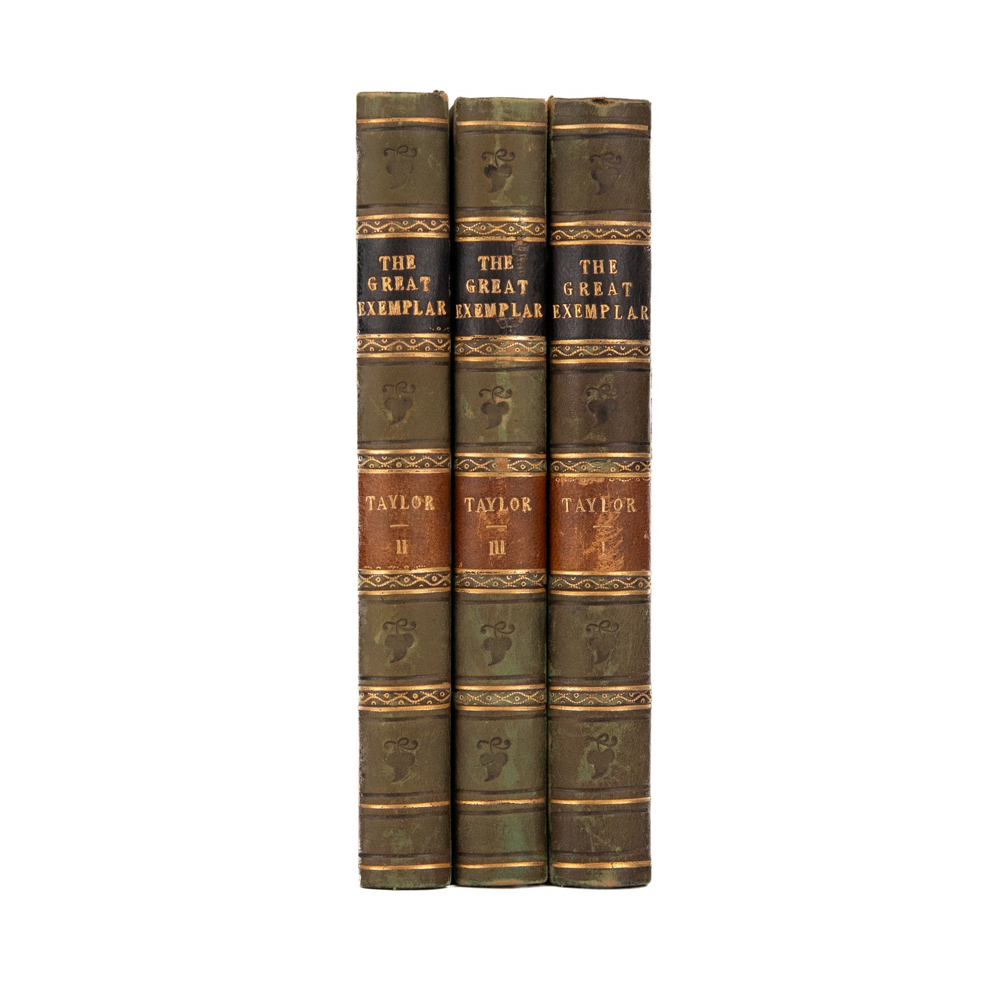 1849 JEREMY TAYLOR. The Great Example. The Life and Death of Jesus Christ. Charming Leather Set.