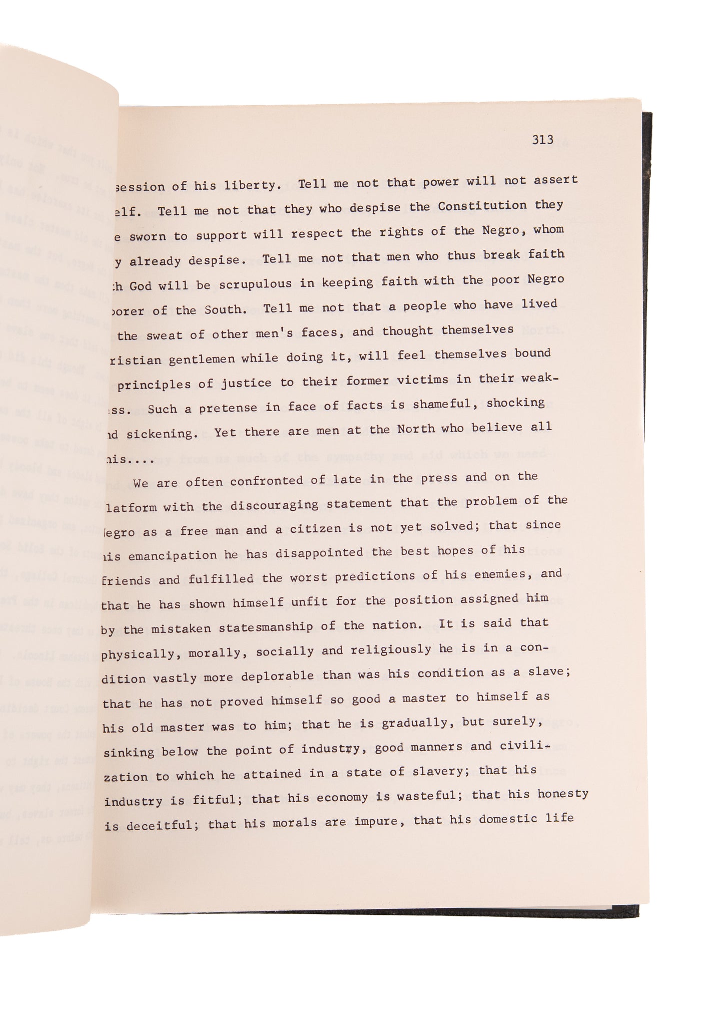 1975 BLACK EDUCATION IN RECONSTRUCTION. Unpublished Typescript on Booker T. Washington, DuBois, Frederick Douglass &c.