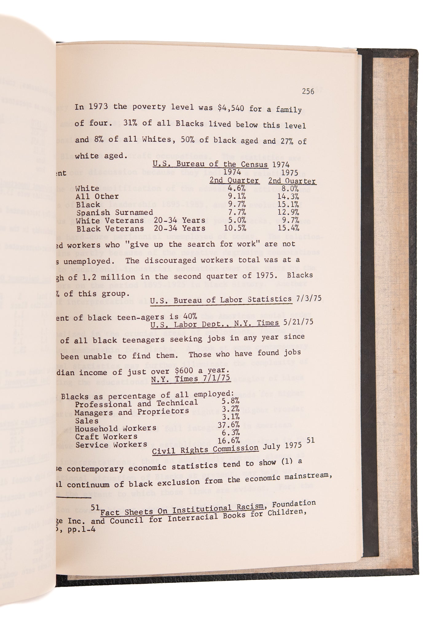 1975 BLACK EDUCATION IN RECONSTRUCTION. Unpublished Typescript on Booker T. Washington, DuBois, Frederick Douglass &c.