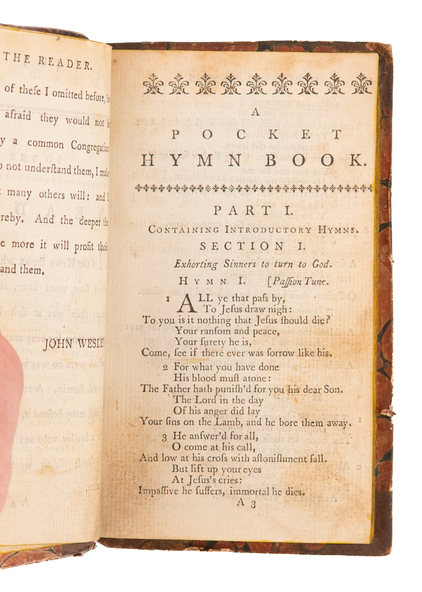 1785 JOHN WESLEY. True First Edition of Wesley's Pocket Hymn Book after Pirated Editions.
