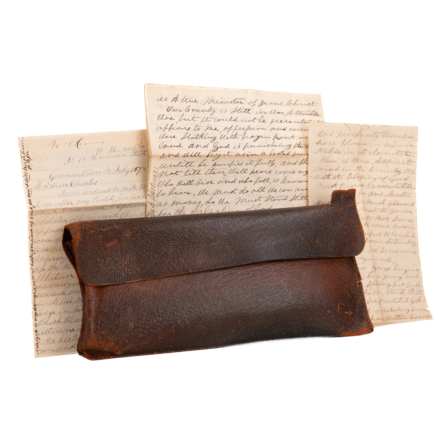 1857-1865 REVIVAL & CIVIL WAR. 200pp of Correspondence Whitecar Brothers on Civi War, Prayer Revival, &c.