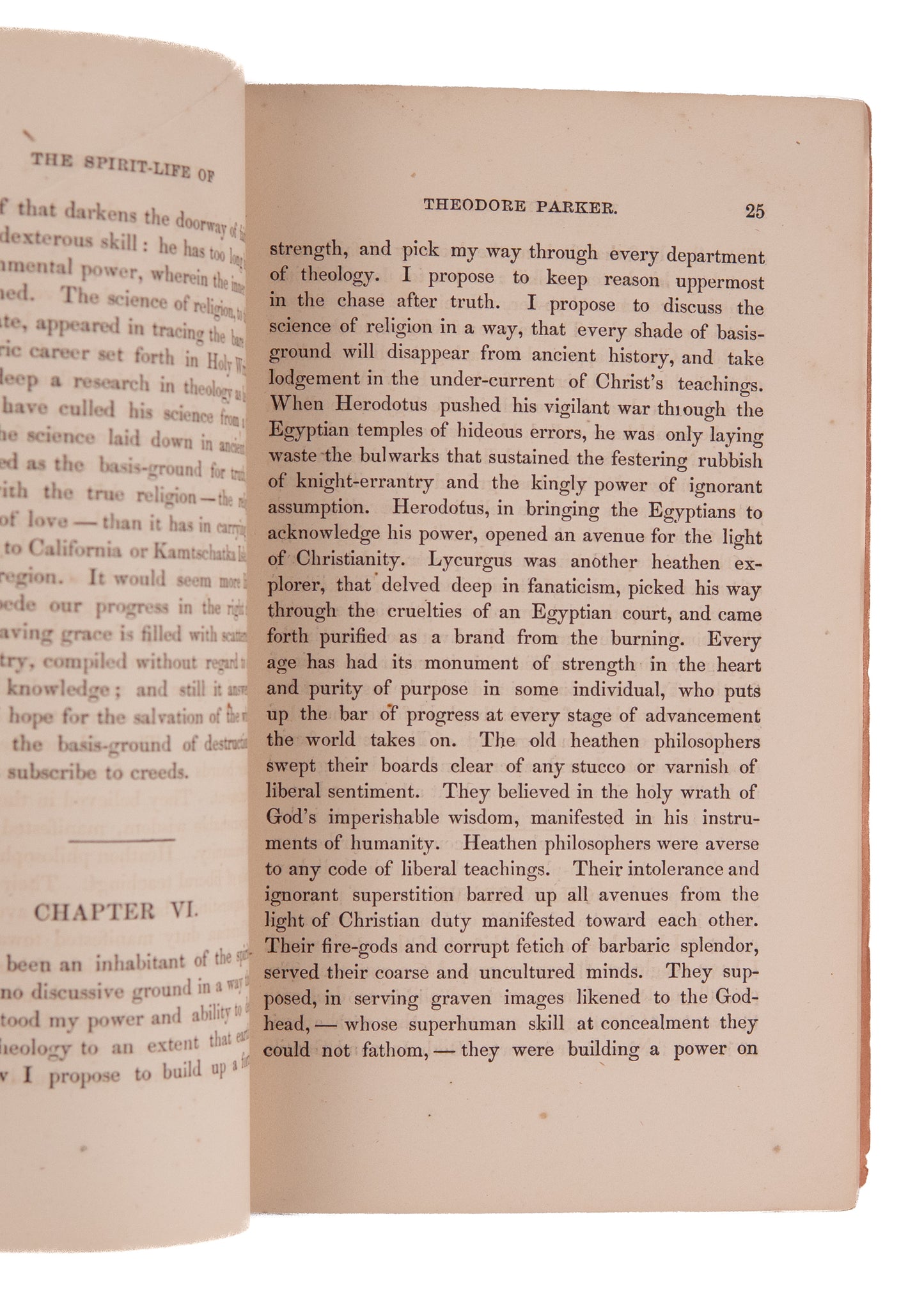 1870 SPIRITISM - LIFE AFTER DEATH. Spirit Life of Theodore Parker - Rare Boston Fire Survivor.