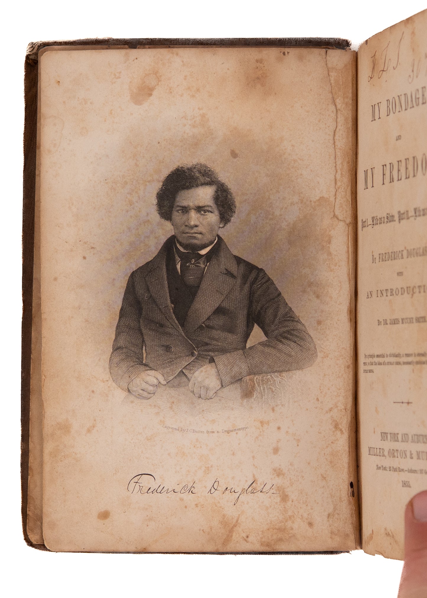 1855 FREDERICK DOUGLASS. My Bondage and My Freedom. First Edition. Slavery and Abolition.