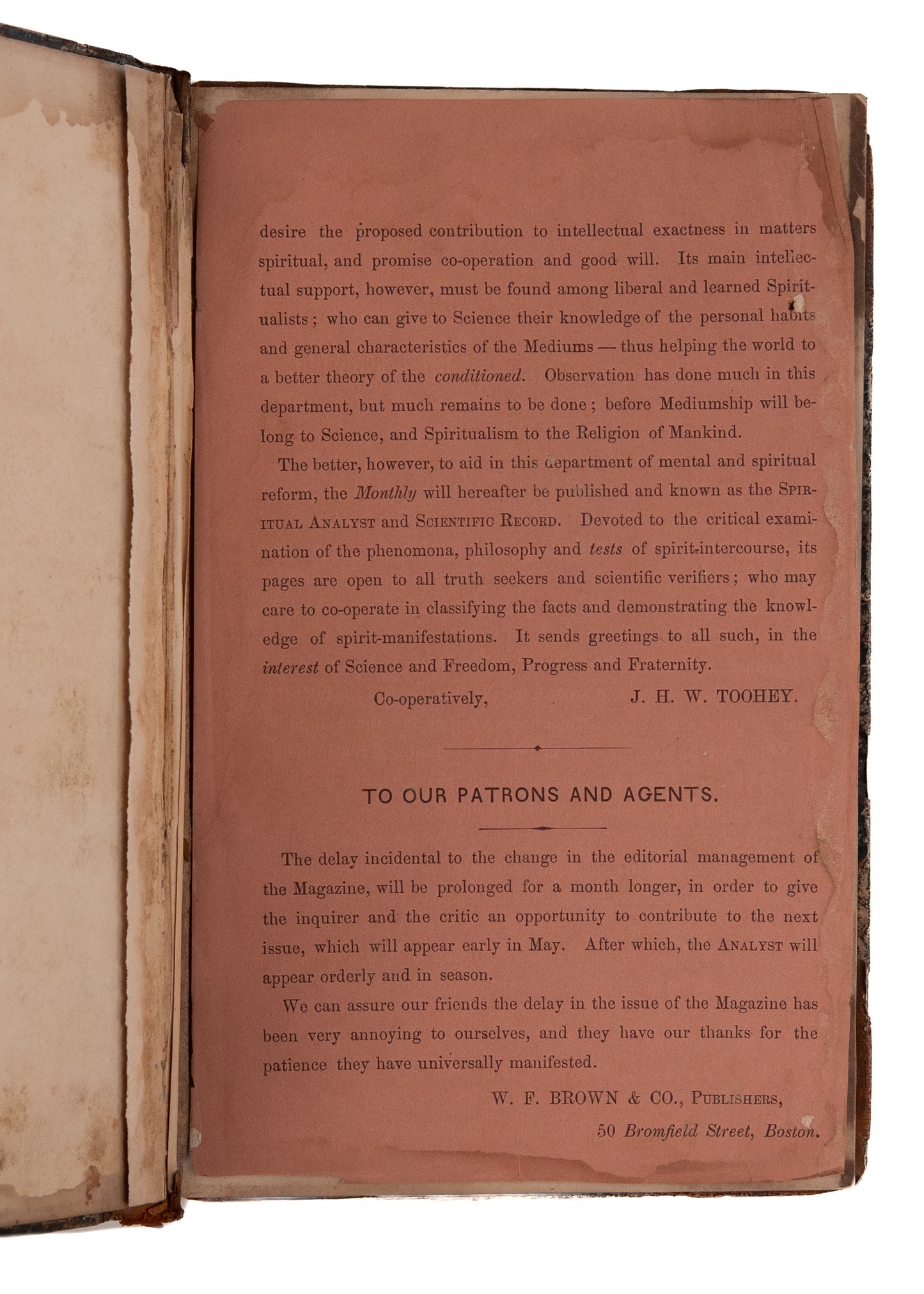 1871 SPIRITUAL ANALYST. The Faux-Poe. New Poems by Edgar Allan Poe, Delivered Post-Mortem.