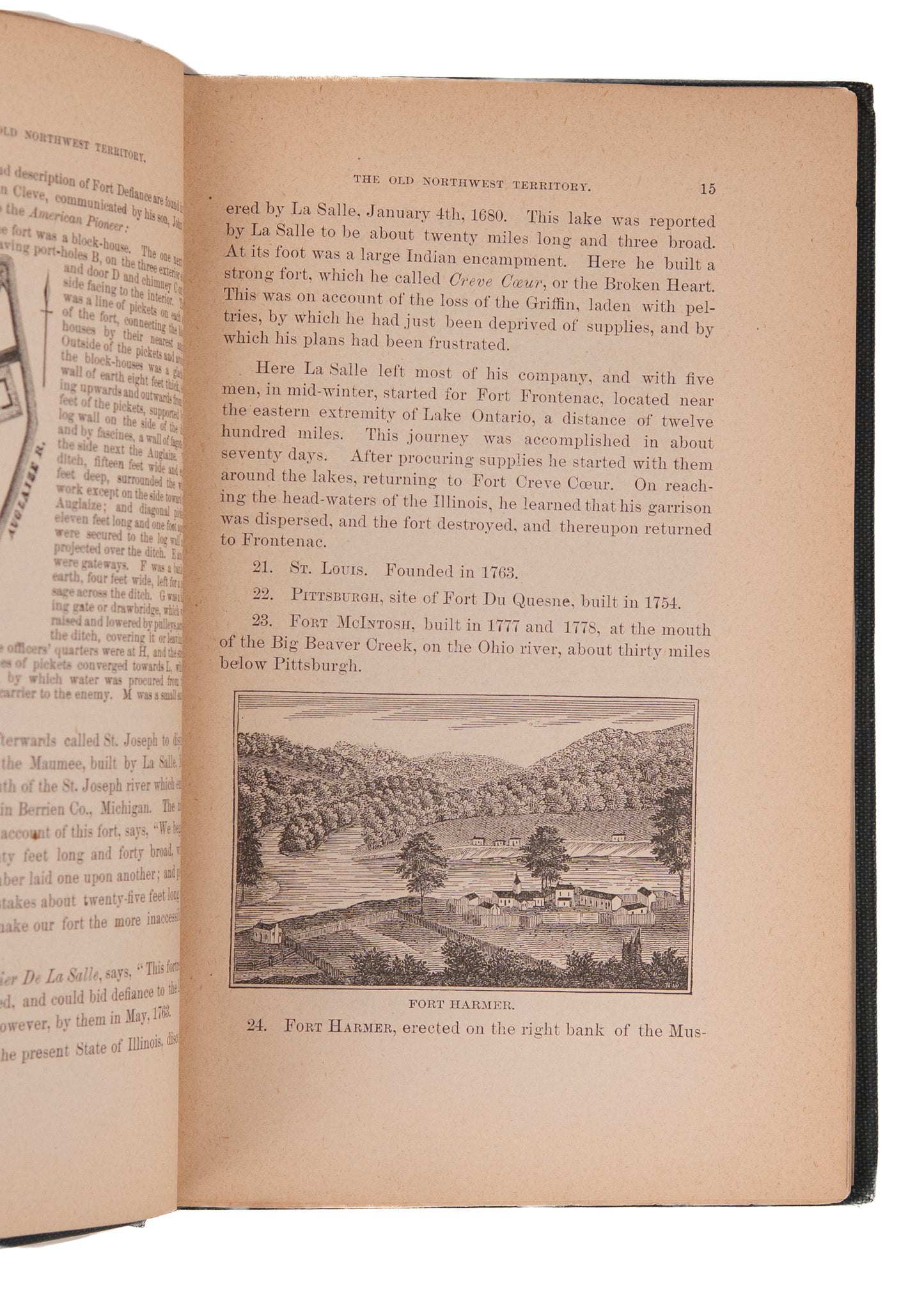 1875 FORTS & TRADING POSTS NORTHWEST. The Old Northwest Territory with Map of Tradings Posts & Missions.
