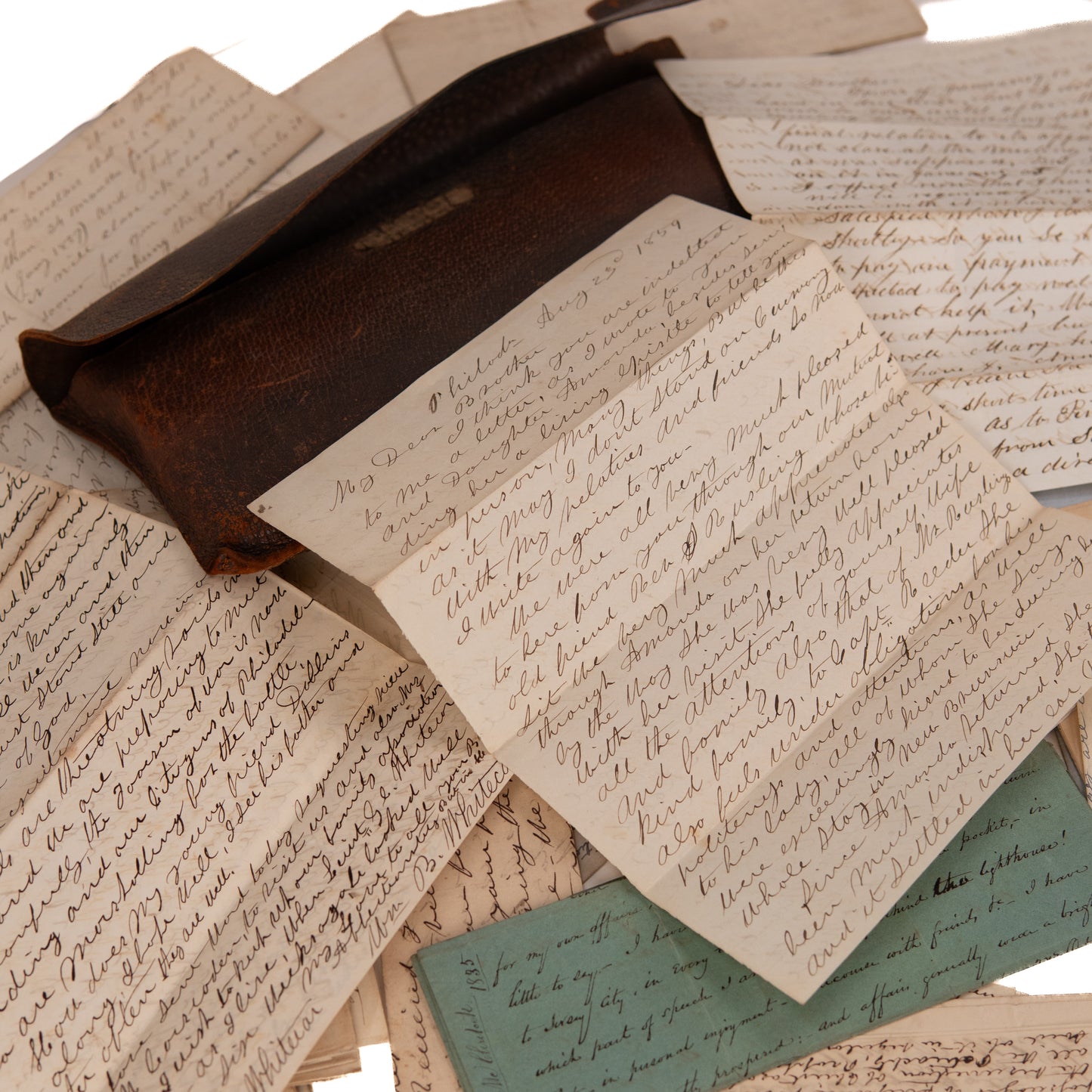 1857-1865 REVIVAL & CIVIL WAR. 200pp of Correspondence Whitecar Brothers on Civi War, Prayer Revival, &c.