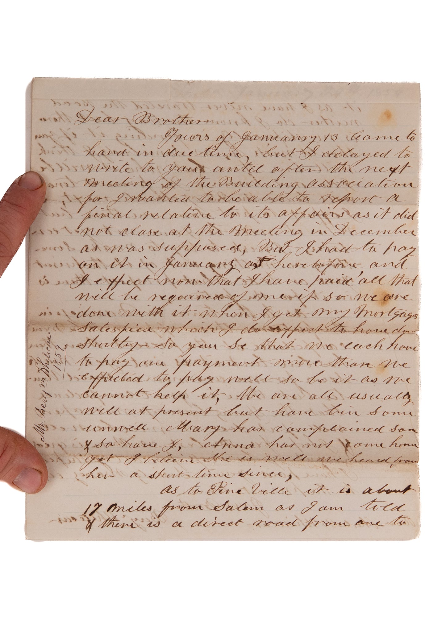 1857-1865 REVIVAL & CIVIL WAR. 200pp of Correspondence Whitecar Brothers on Civi War, Prayer Revival, &c.