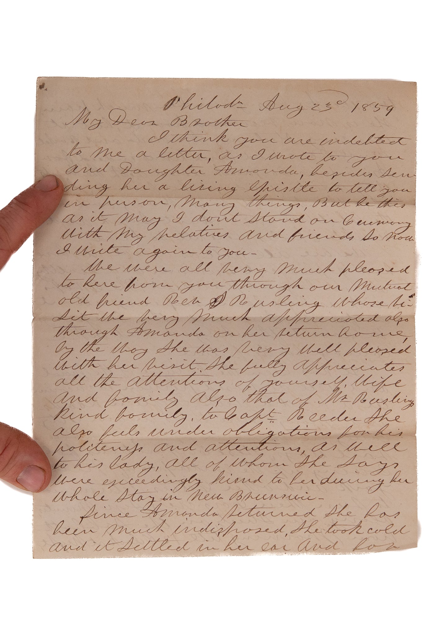 1857-1865 REVIVAL & CIVIL WAR. 200pp of Correspondence Whitecar Brothers on Civi War, Prayer Revival, &c.