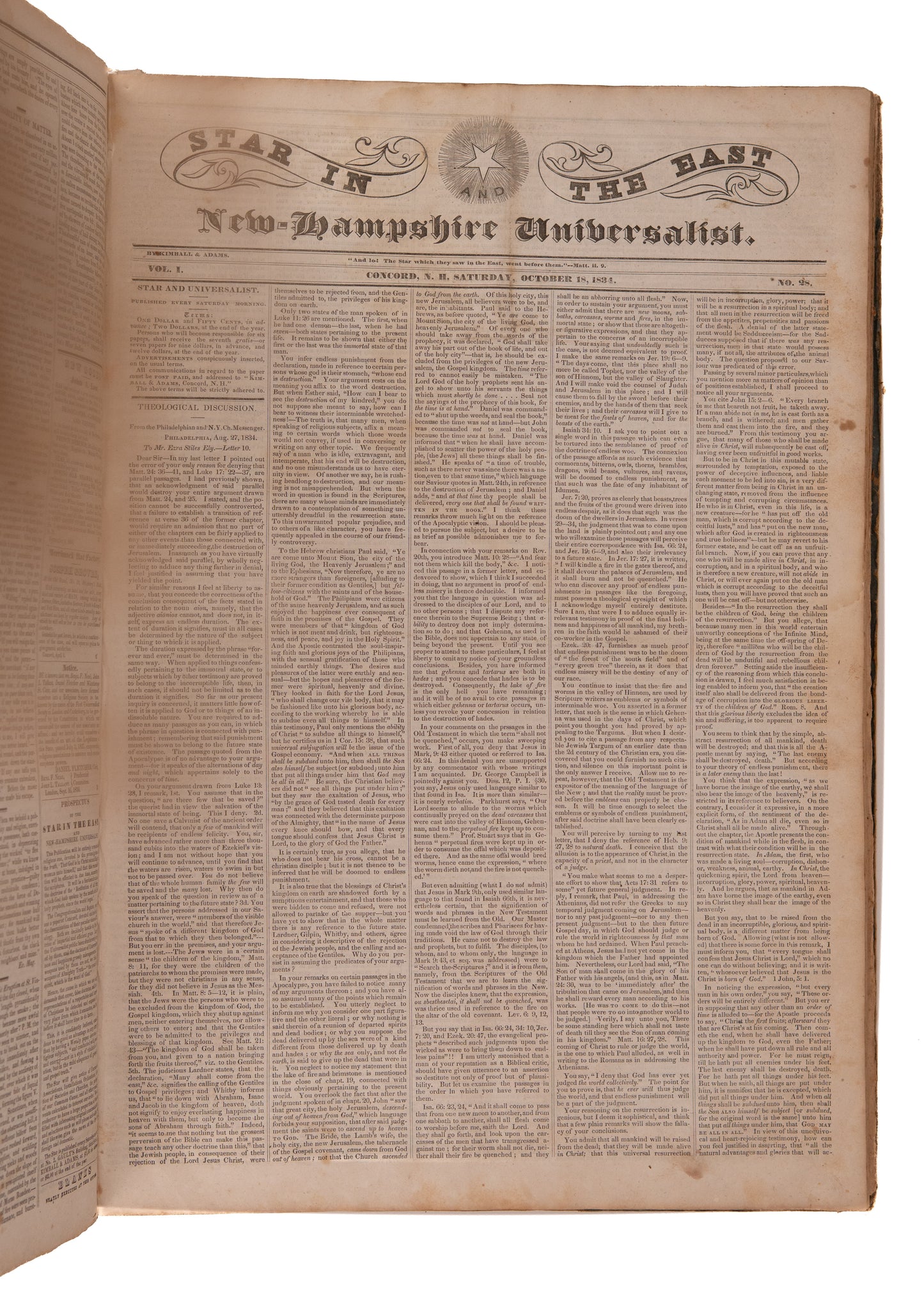 1834-1836 NEW HAMPSHIRE UNIVERSALIST. Is that a Nudie Ghost? Nope. It's a Methodist Streaker!