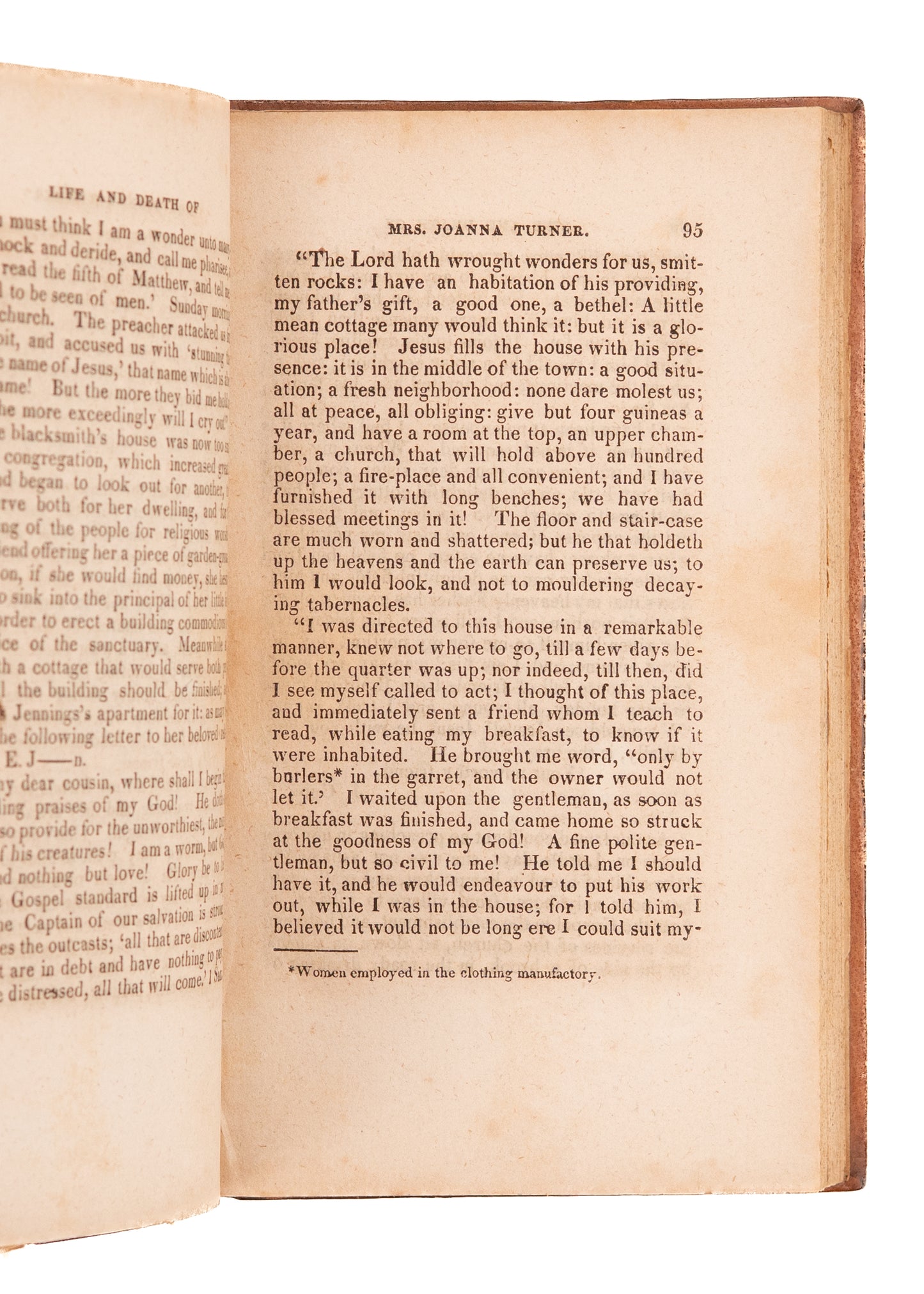 1830 JOANNA TURNER. Memoir of Mrs. Joanna Turner. Rare Methodist Female Preacher of 18th Century.