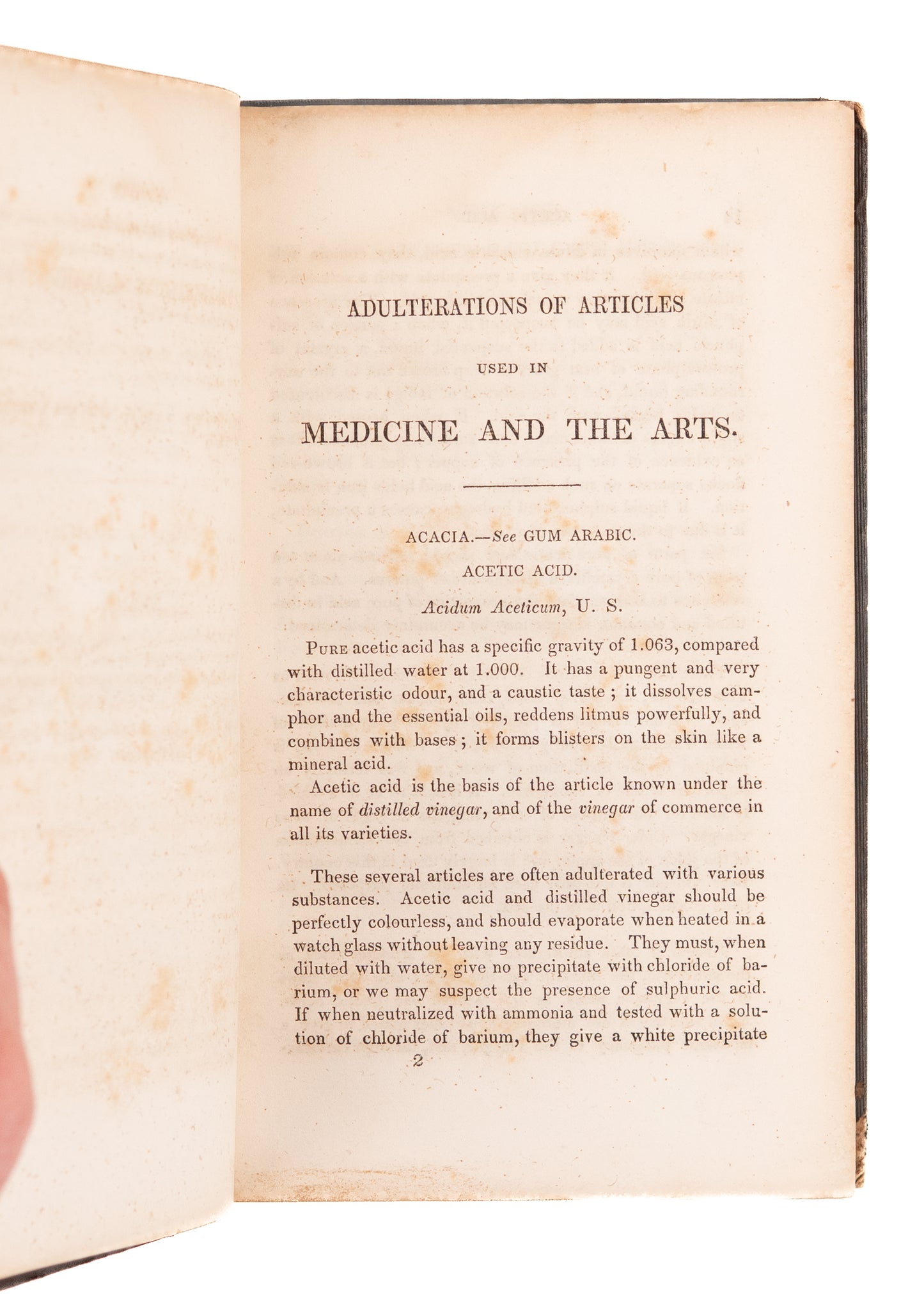 1846 CHARLES GUILLOU. Adulterations of Various Substances Used in Medicine and the Arts.