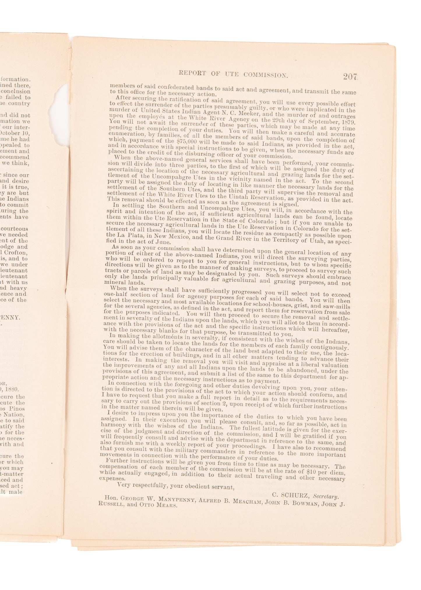 1881 WILLIAM SOULE STICKNEY. The Ute Indian Commission, Land Seizures, & Treaties in Colorado.