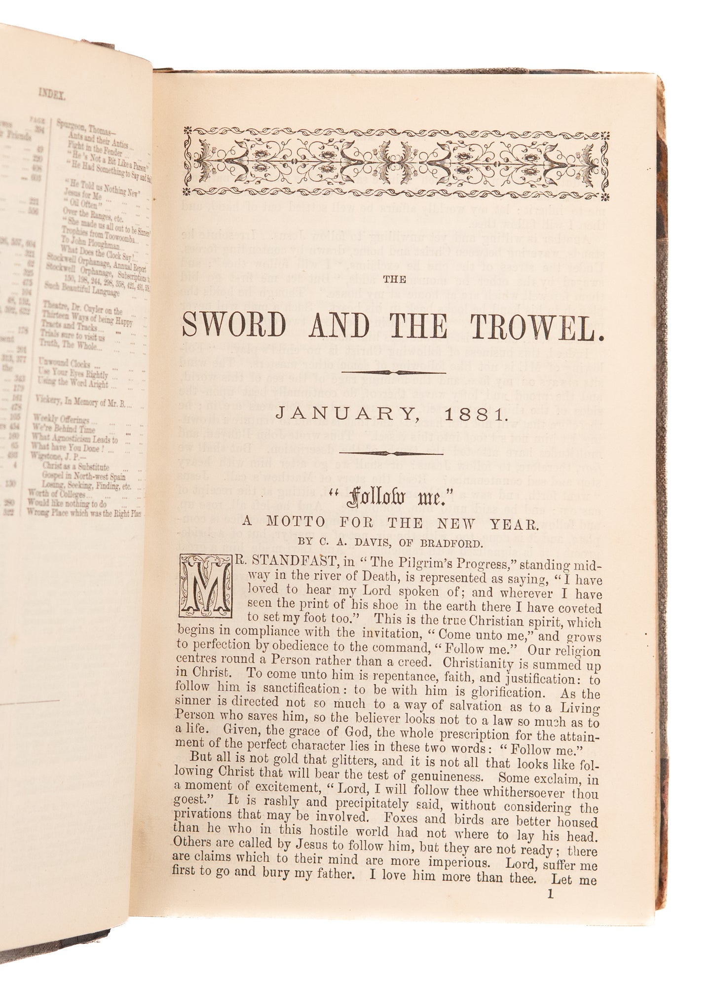 1881 C. H. SPURGEON. The Sword and Trowel for 1881. Rare. Excellent Content.