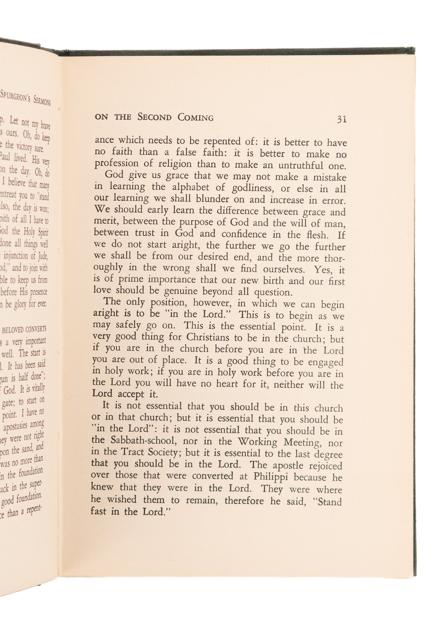 1950 C. H. SPURGEON. Spurgeon's Sermons on the Second Coming.