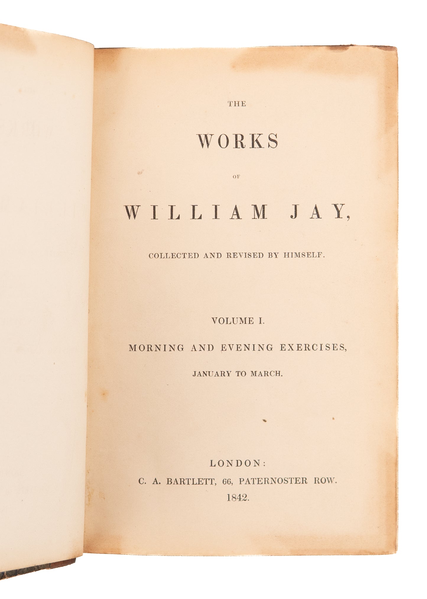 1842 WILLIAM JAY. Morning and Evening Exercises of Devotion. Classic.