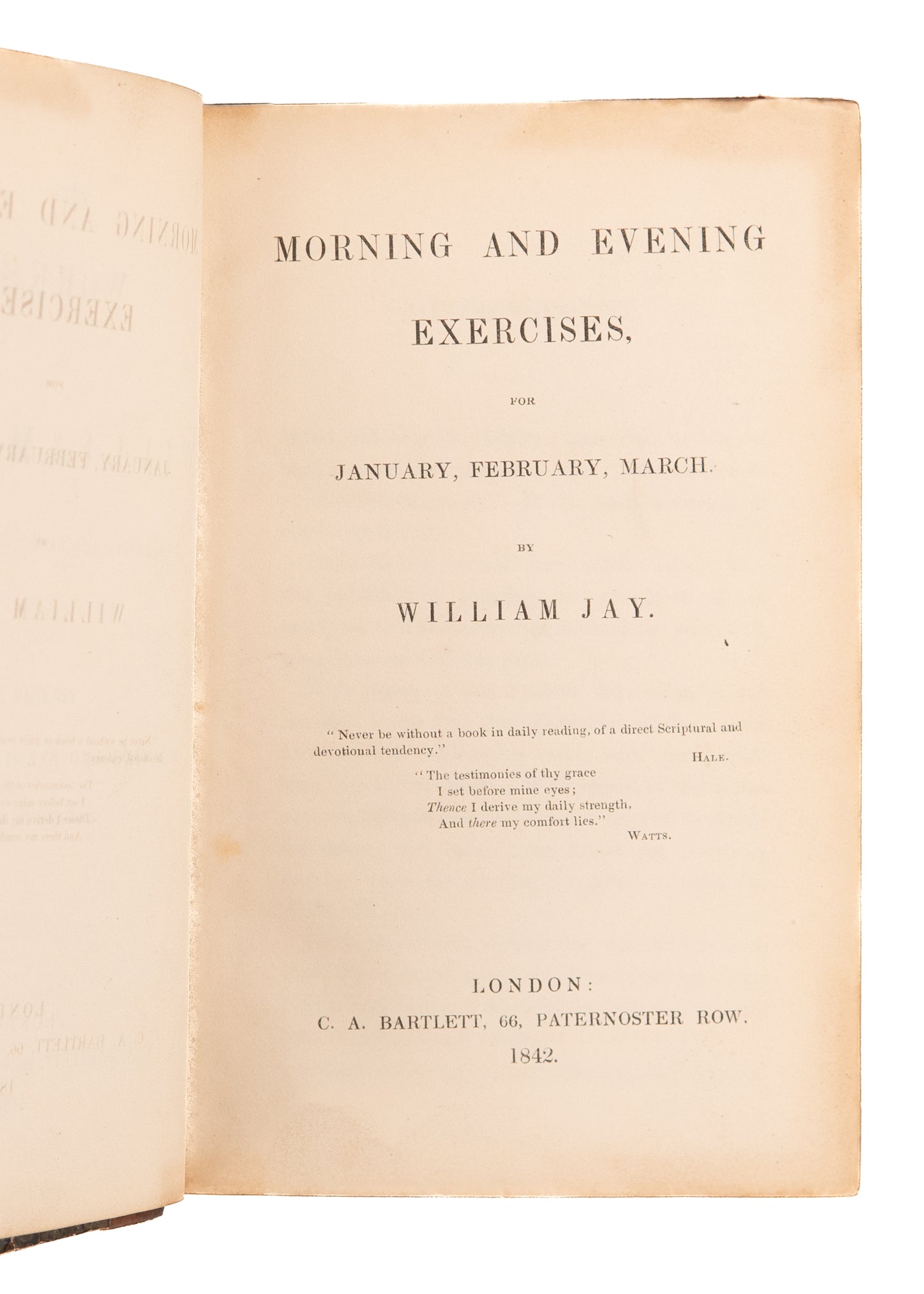 1842 WILLIAM JAY. Morning and Evening Exercises of Devotion. Classic.