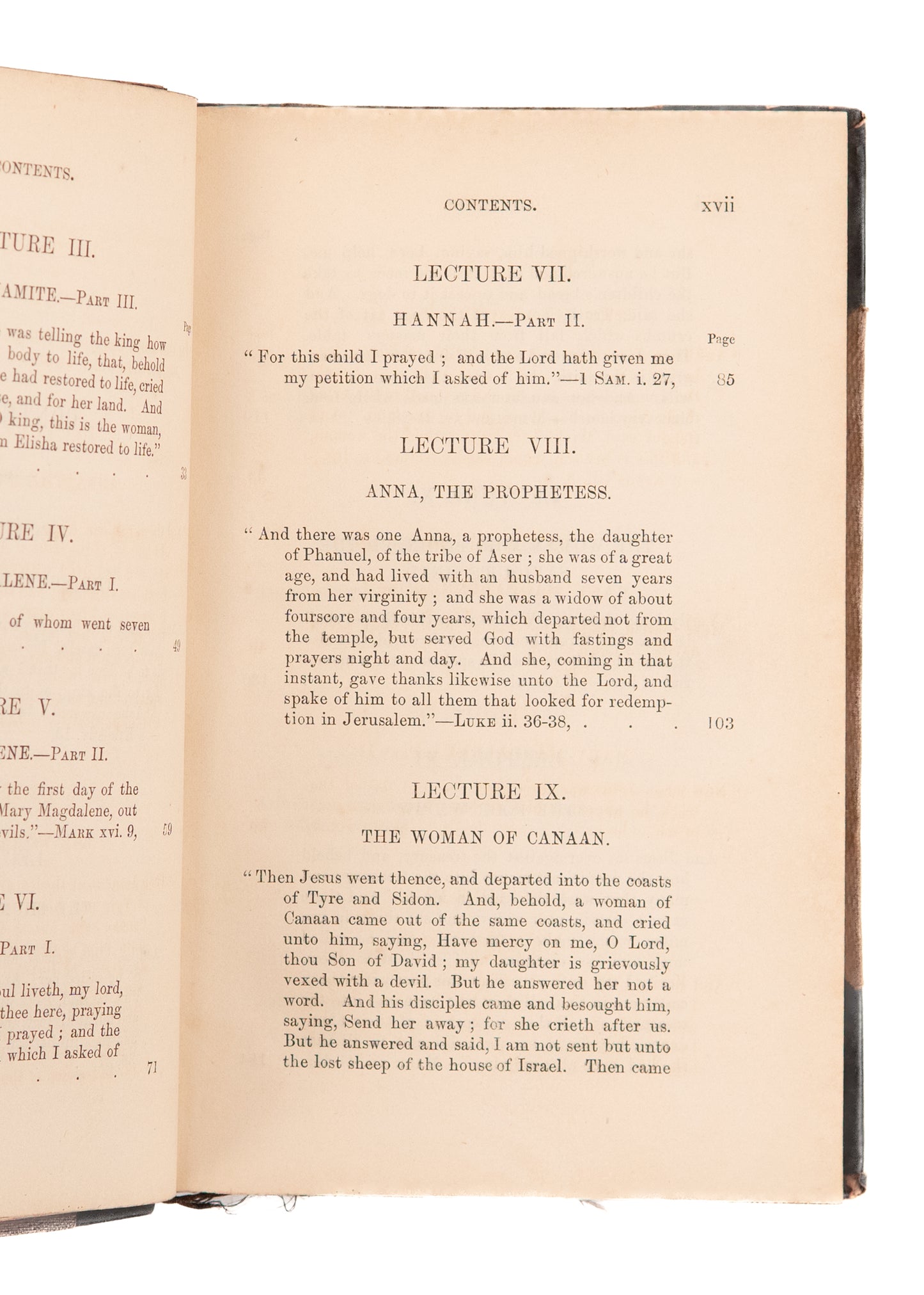 1854 WILLIAM JAY. Lectures on Female Scripture Characters. Half-Leather