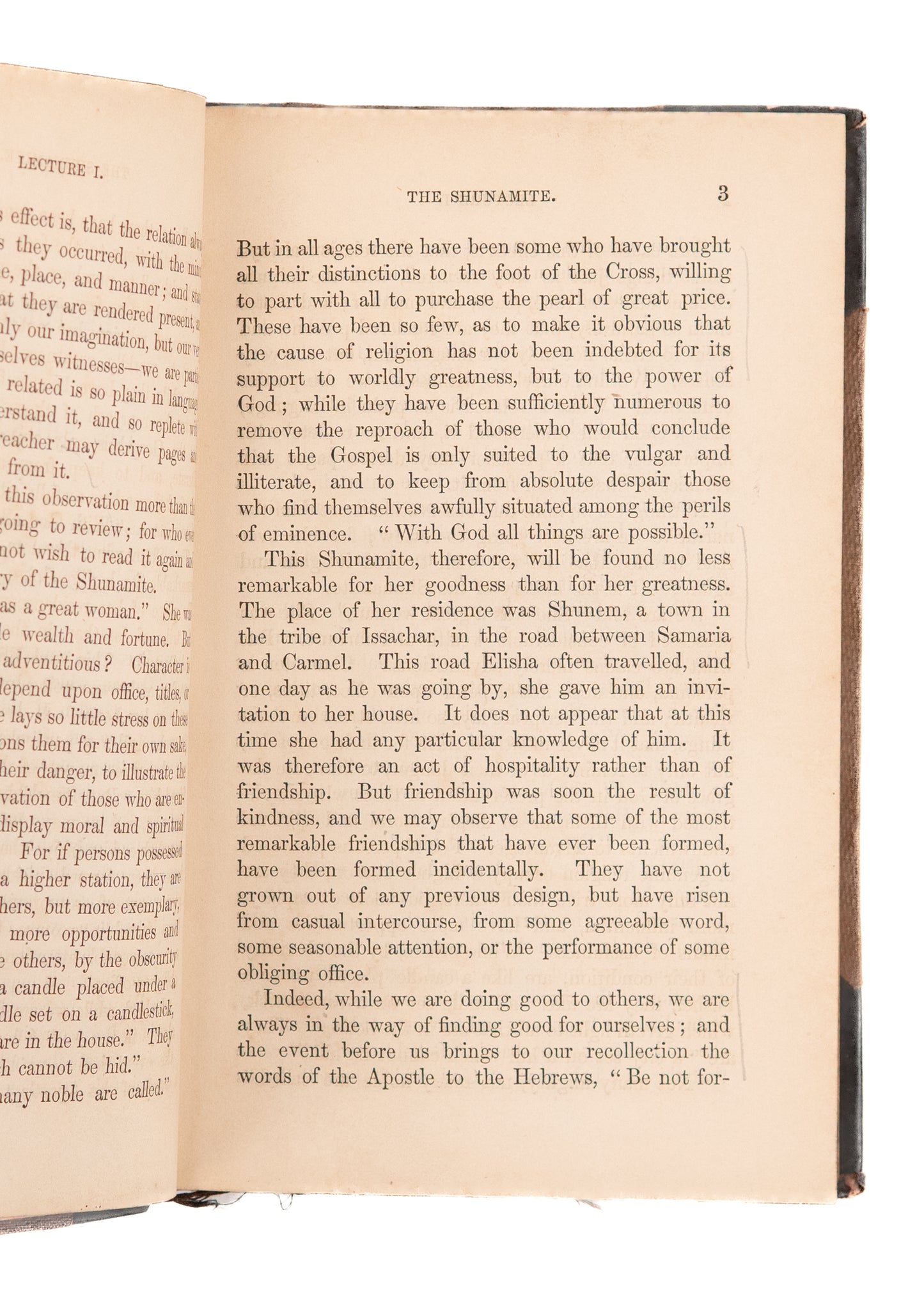 1854 WILLIAM JAY. Lectures on Female Scripture Characters. Half-Leather