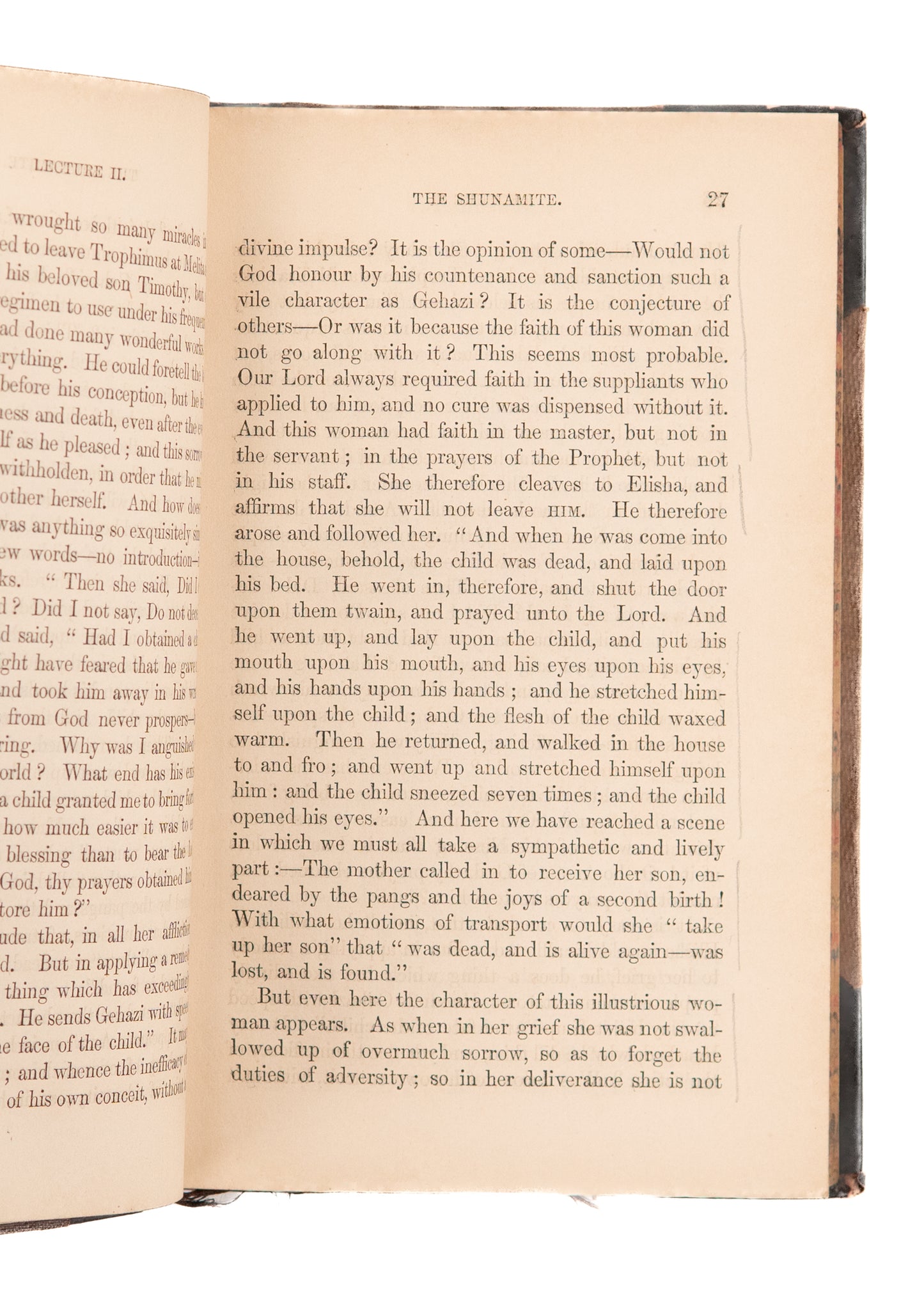 1854 WILLIAM JAY. Lectures on Female Scripture Characters. Half-Leather