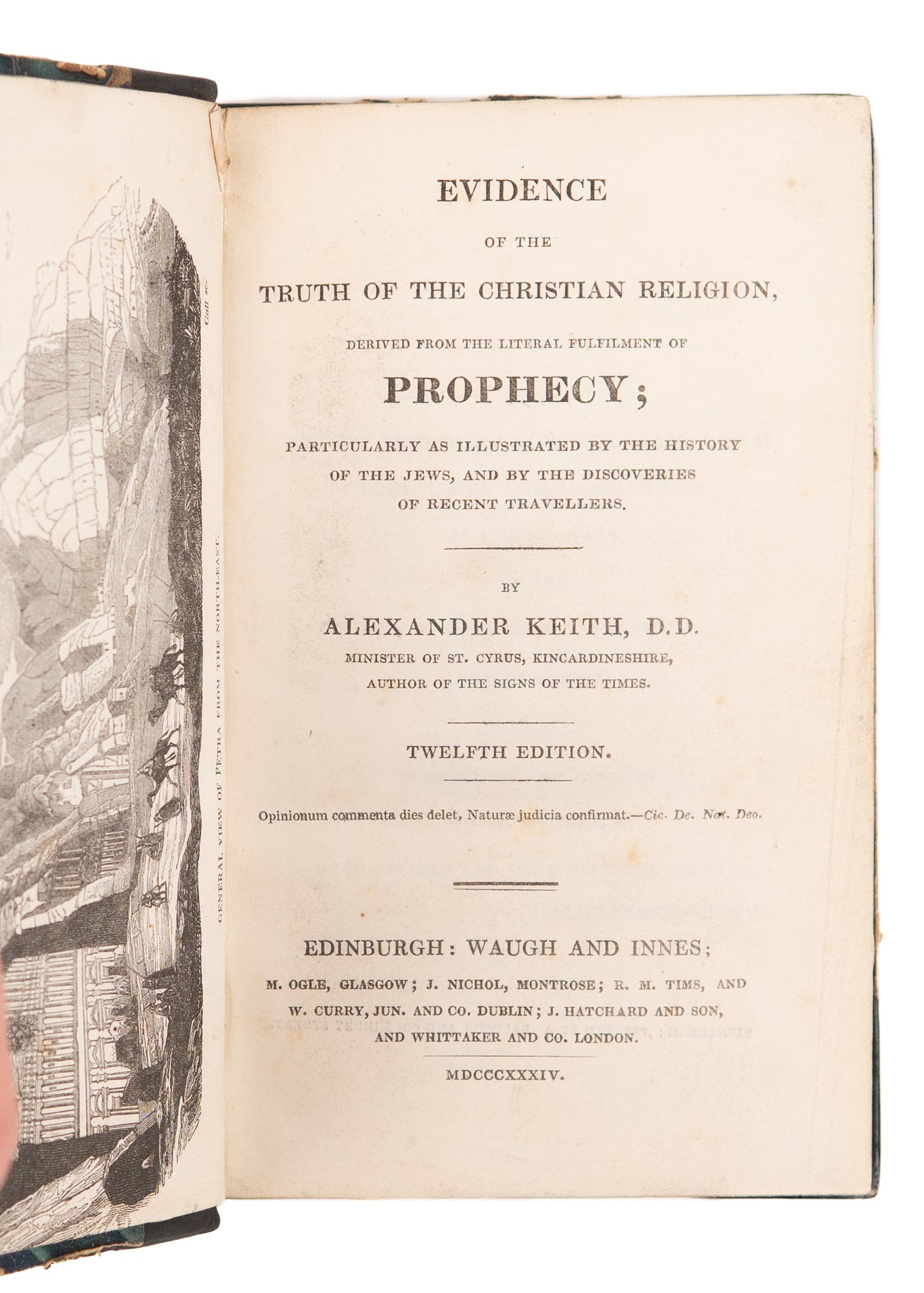 1834 ALEXANDER KEITH. Evidence of Prophecy - Jews & Israel. Scottish Eschatology.